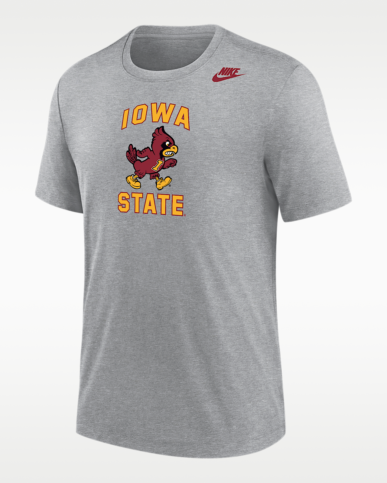 Мужская футболка Iowa State Cyclones Nike Football Tri-Blend для футбола