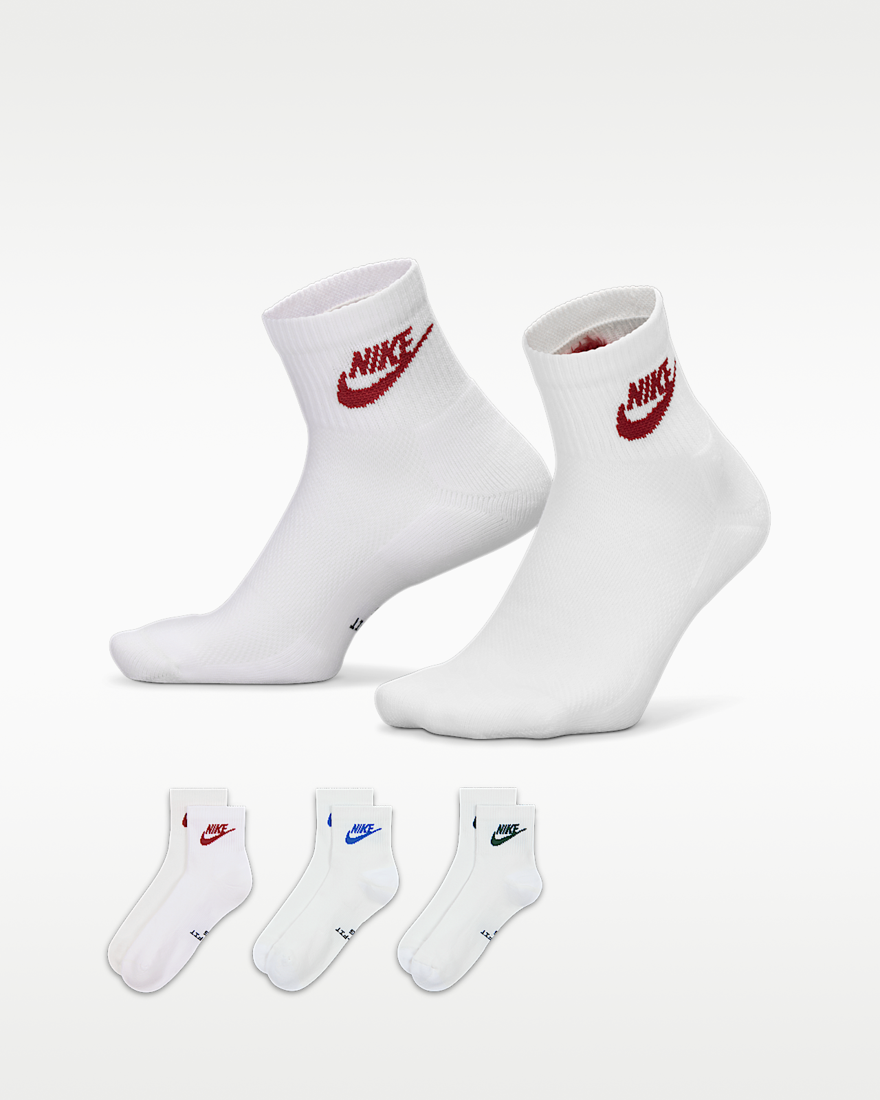 Unisex носки Nike Everyday Elevated Ankle Socks (3 Pairs)