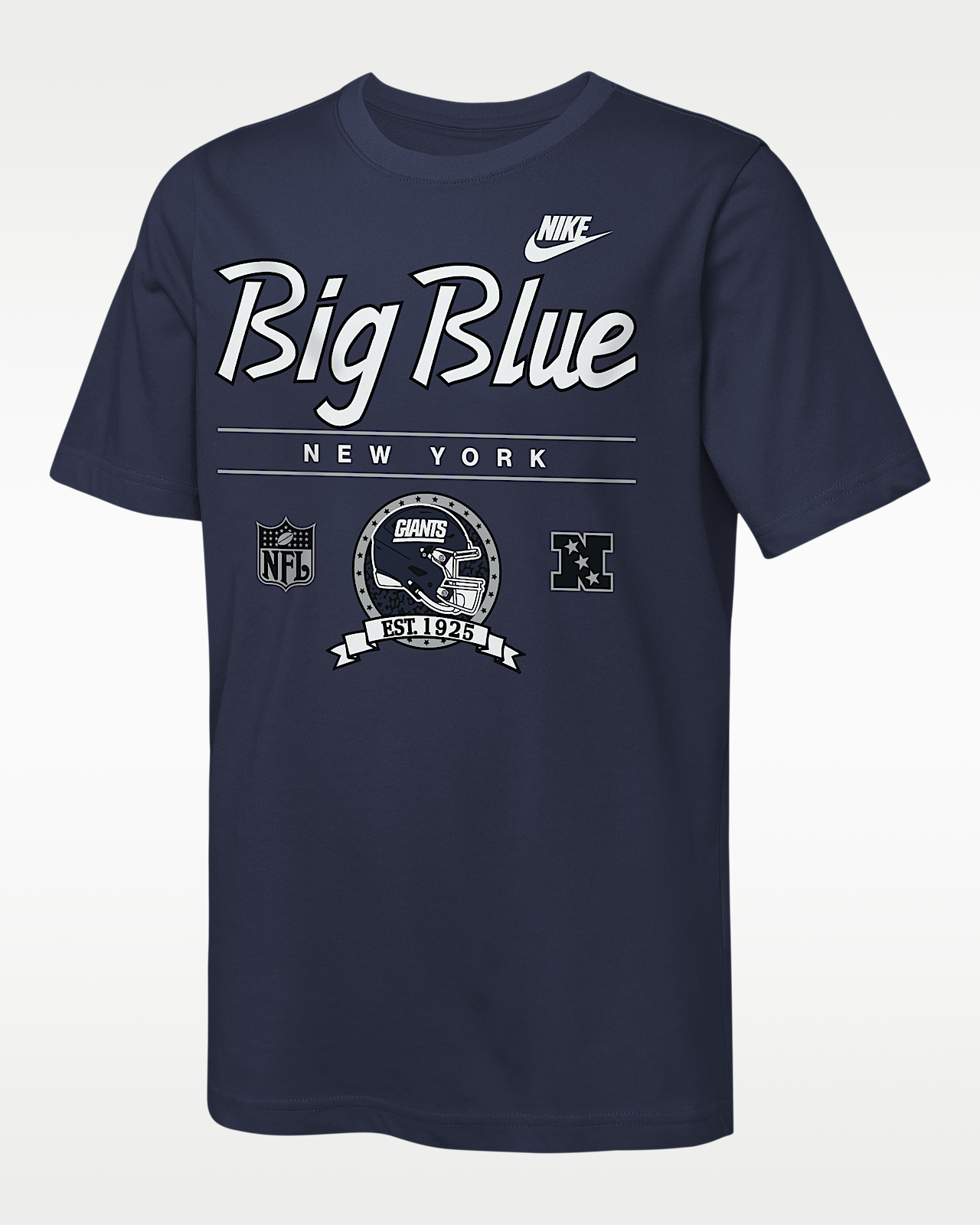 Детская футболка New York Giants Rewind Hometown Slub Big Kids' Nike Dri-FIT NFL