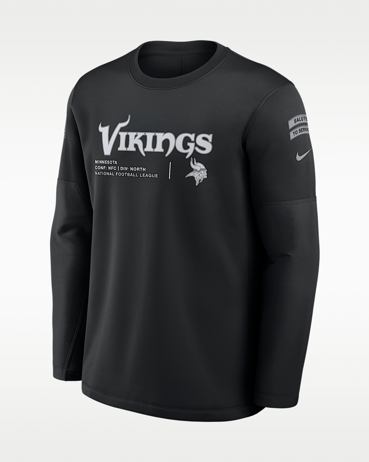 Мужские  Minnesota Vikings Salute to Service Sideline Coaches Nike NFL Pullover Crew