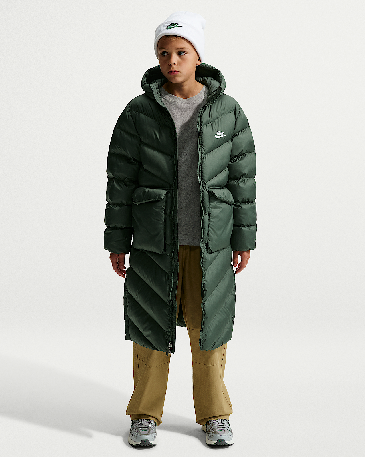 Детская парка Nike Sportswear All Day Play Big Kids' Therma-FIT Loose-Fit Full-Length Puffer Parka