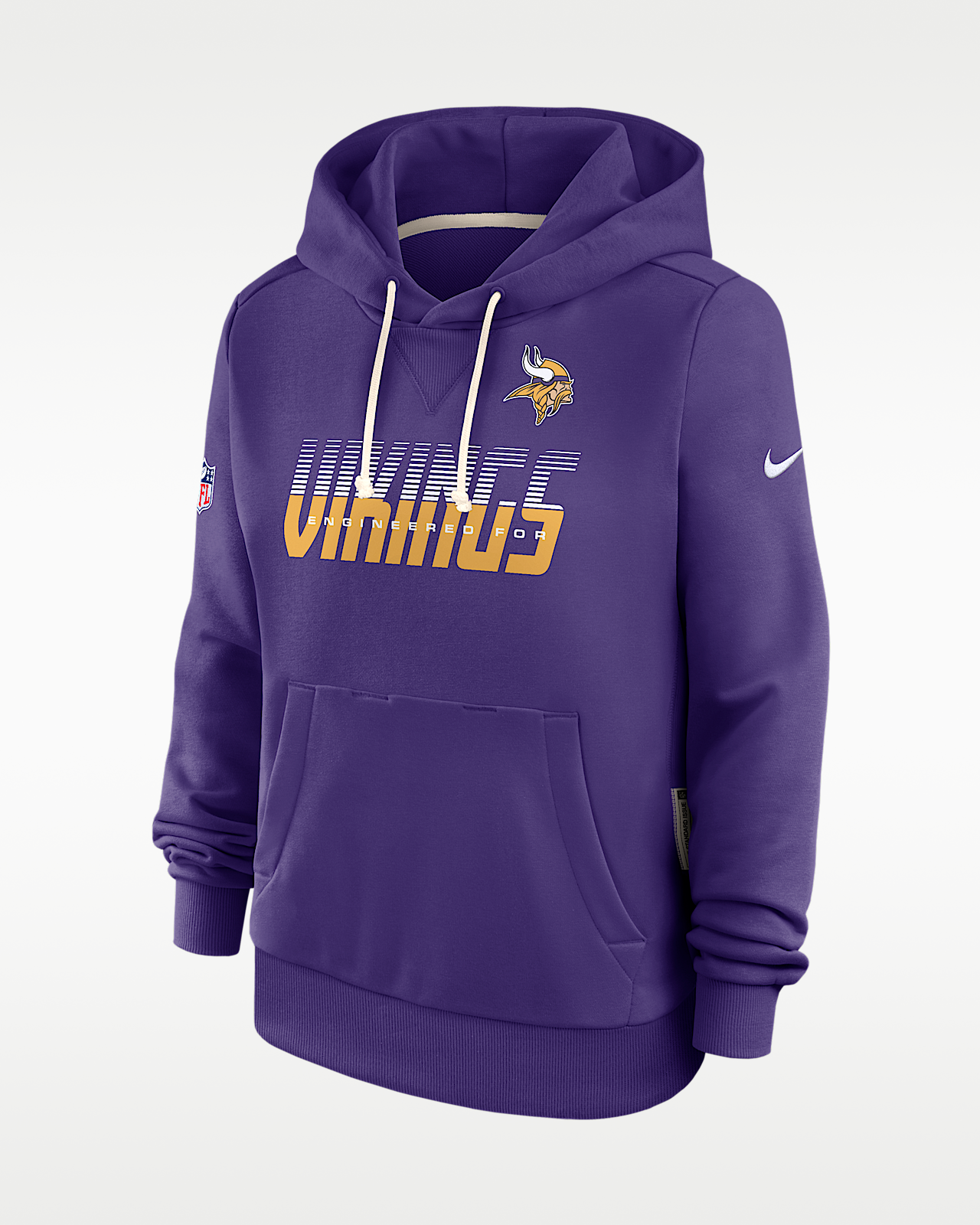 Женское худи Minnesota Vikings Sideline Standard Issue Nike Dri-FIT NFL Pullover Hoodie