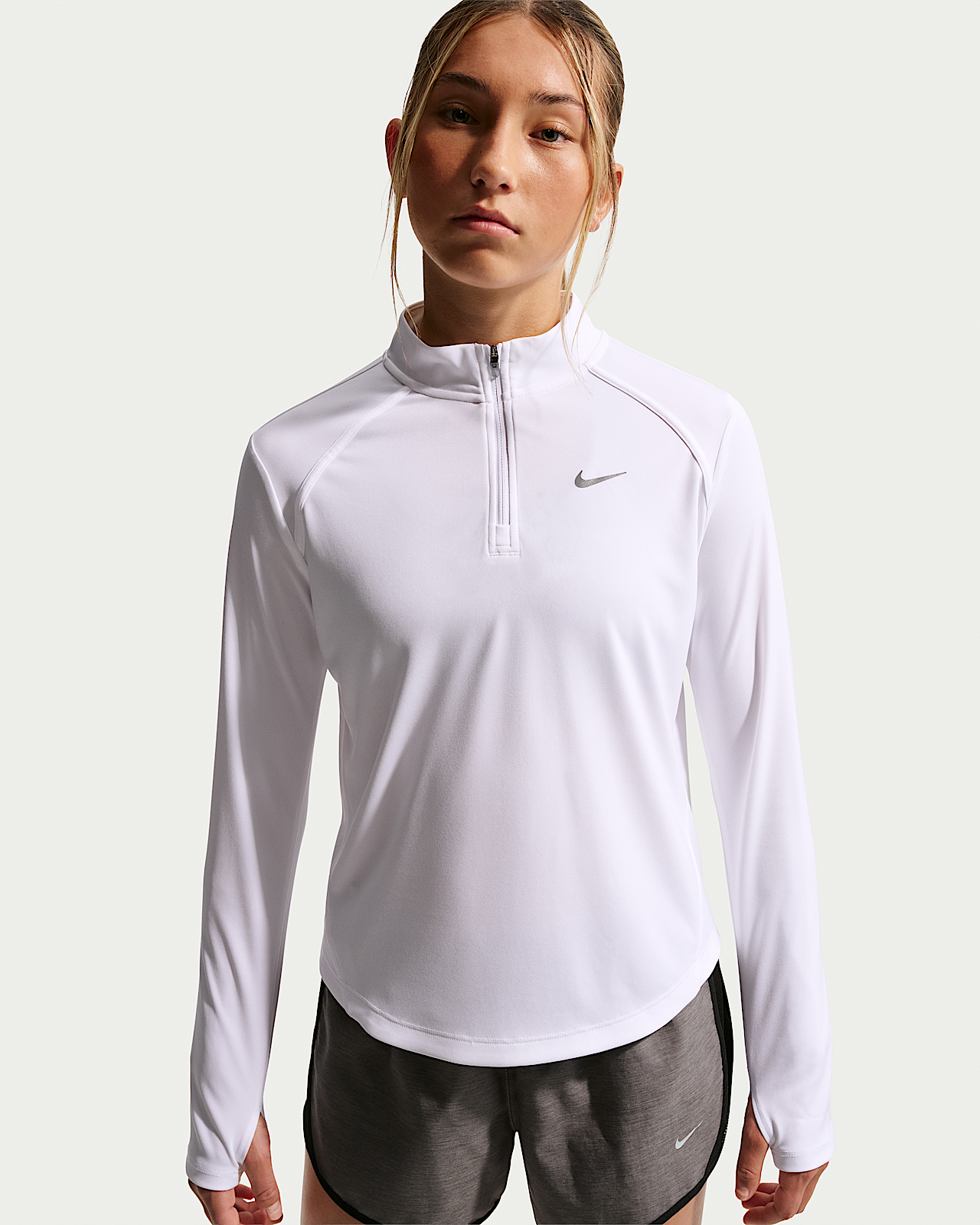 Детские  Nike Tempo Big Kids' (Girls') Dri-FIT Long-Sleeve Half-Zip Top