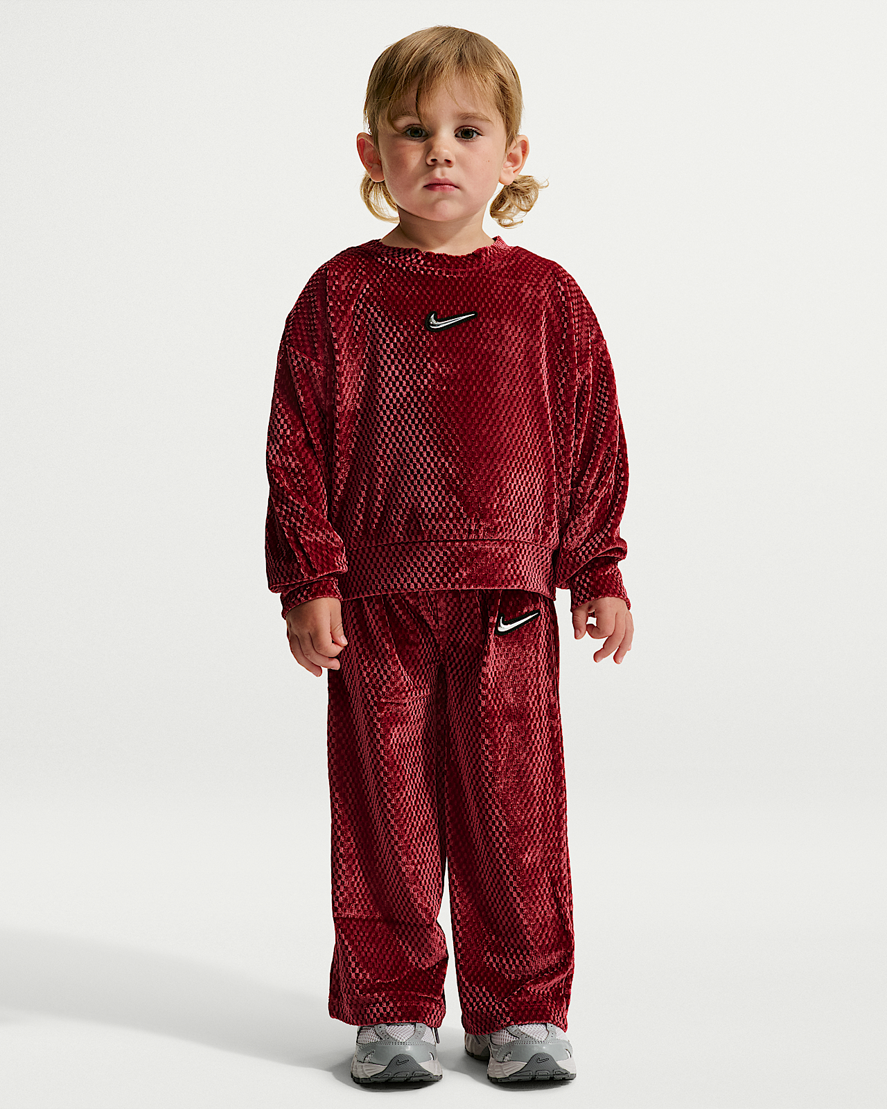 Детские  Nike Toddler Swoosh Sparkle 2-Piece Velvet Pants Set