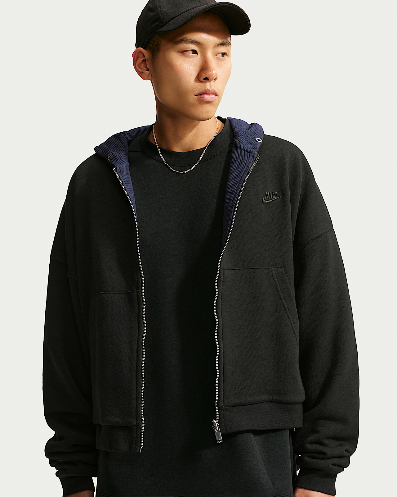 Мужское худи Nike Club Oversized Fleece Full-Zip Reversible Hoodie
