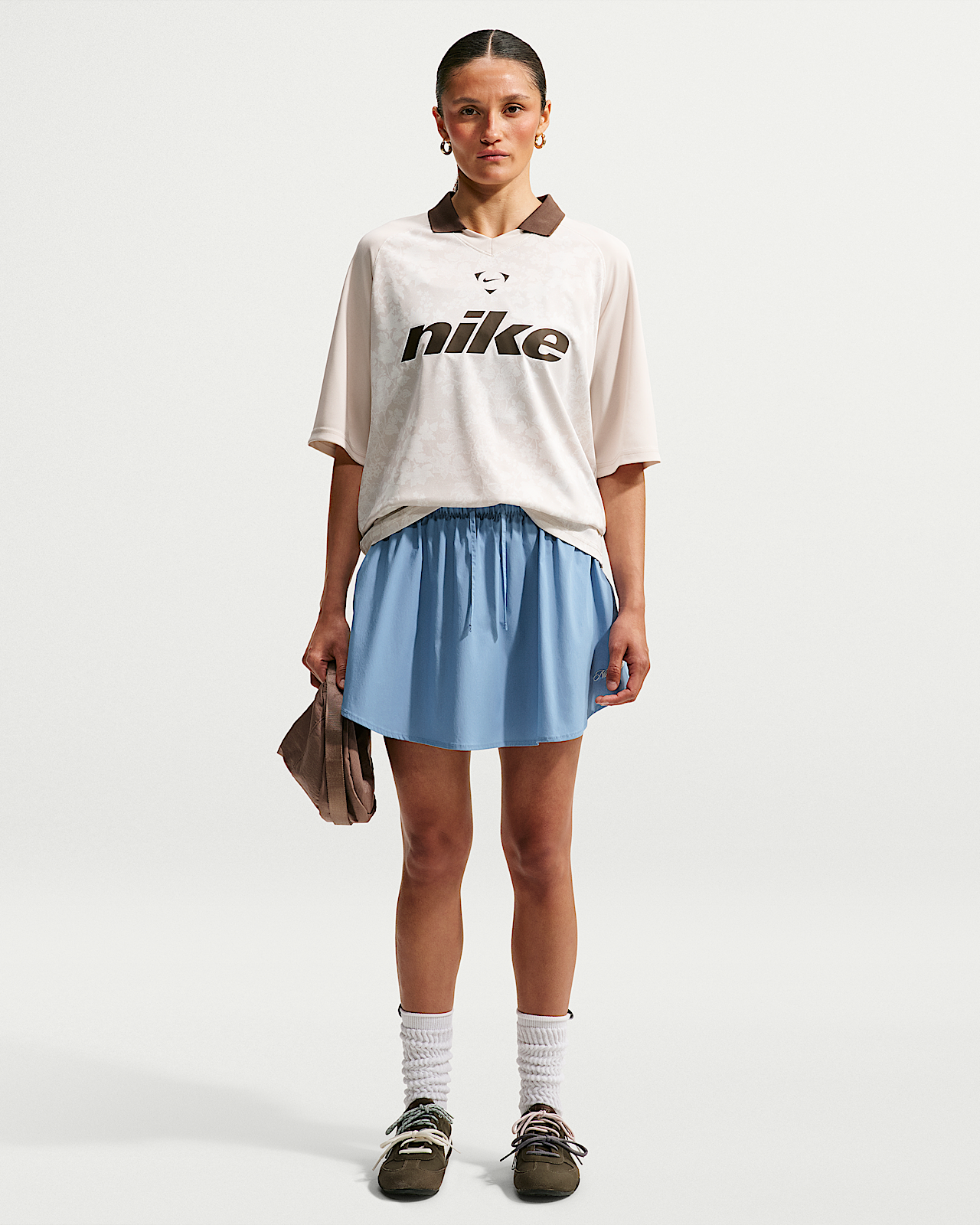 Женская юбка Nike Sportswear Mid-Rise Scalloped-Trim Poplin Skirt