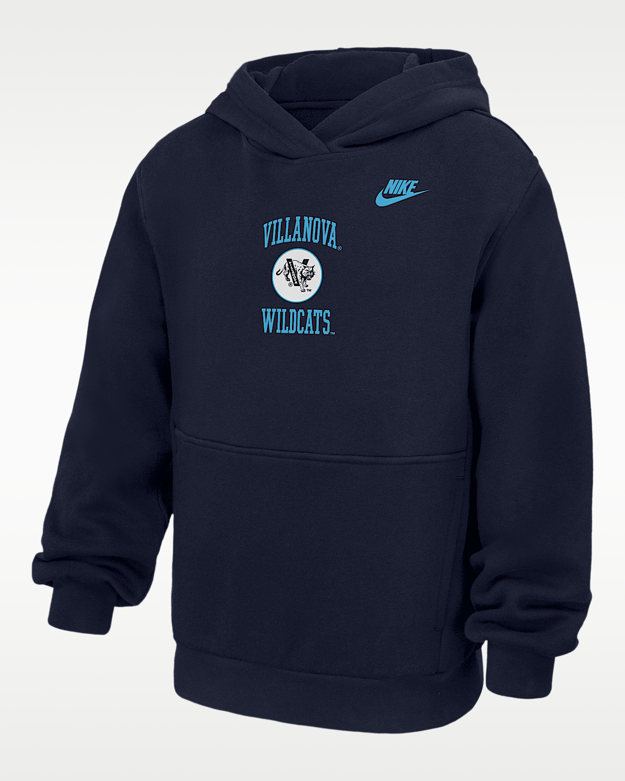 Детское худи Villanova Wildcats Club Big Kids' Nike Pullover Fleece Hoodie