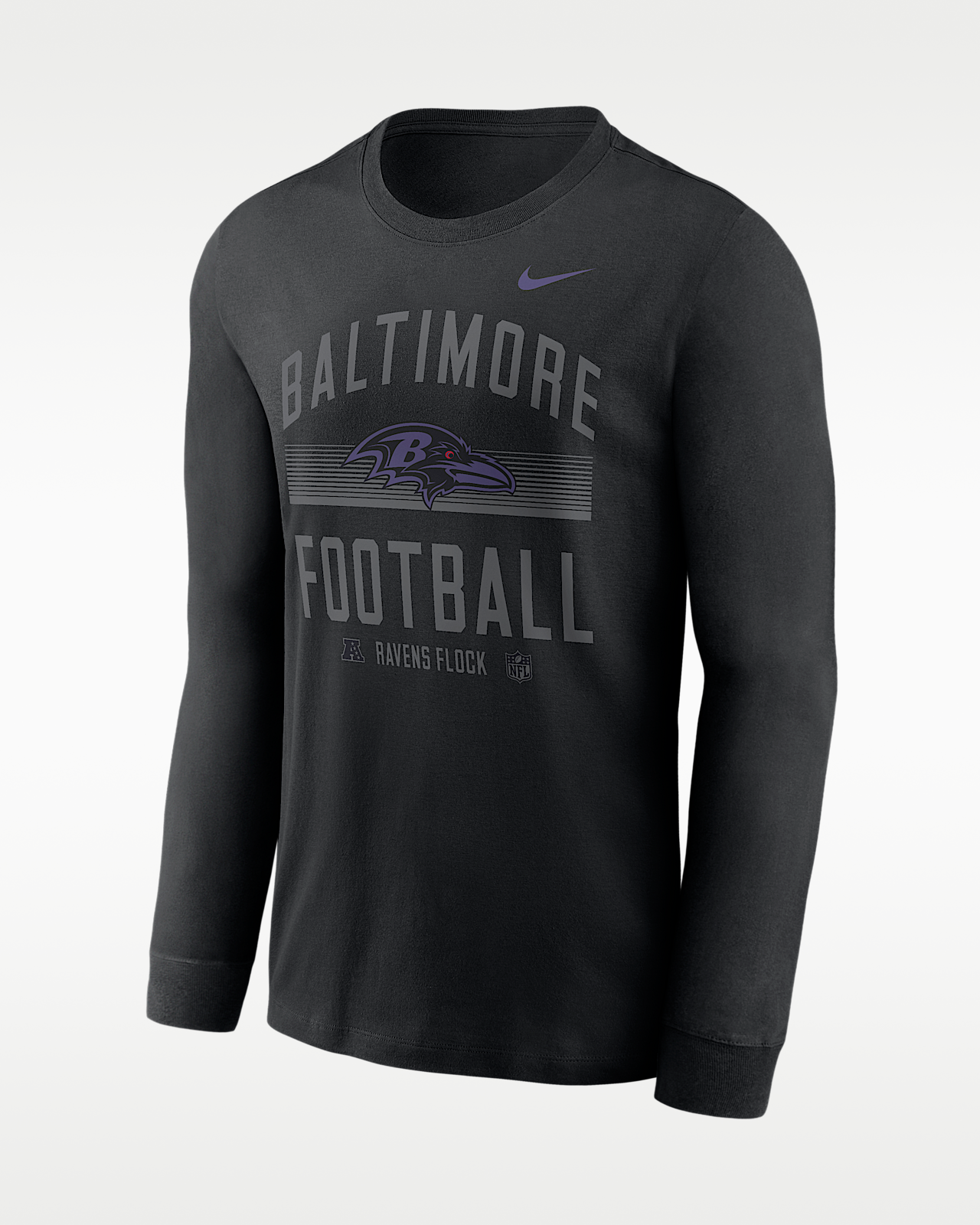 Мужская футболка Baltimore Ravens Essential Nike Dri-FIT NFL Long-Sleeve
