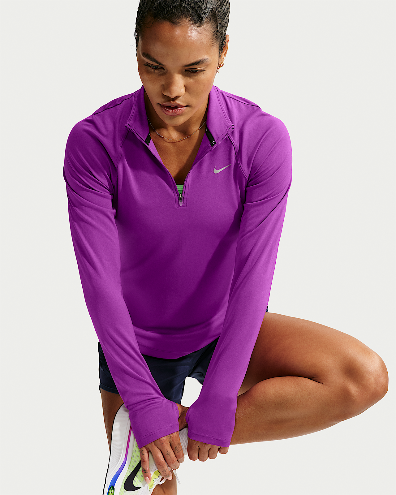 Женские  Nike Tempo Dri-FIT 1/4-Zip Top для бега