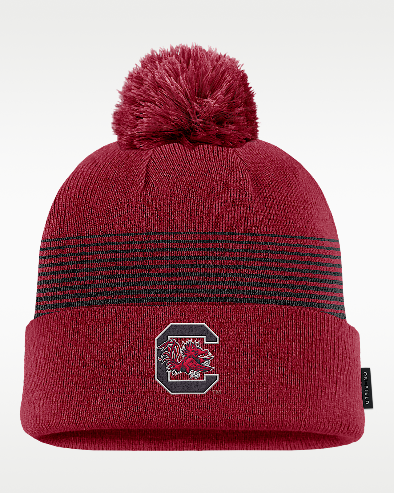 Женские  South Carolina Sideline Peak Nike College Cuffed Pom Beanie