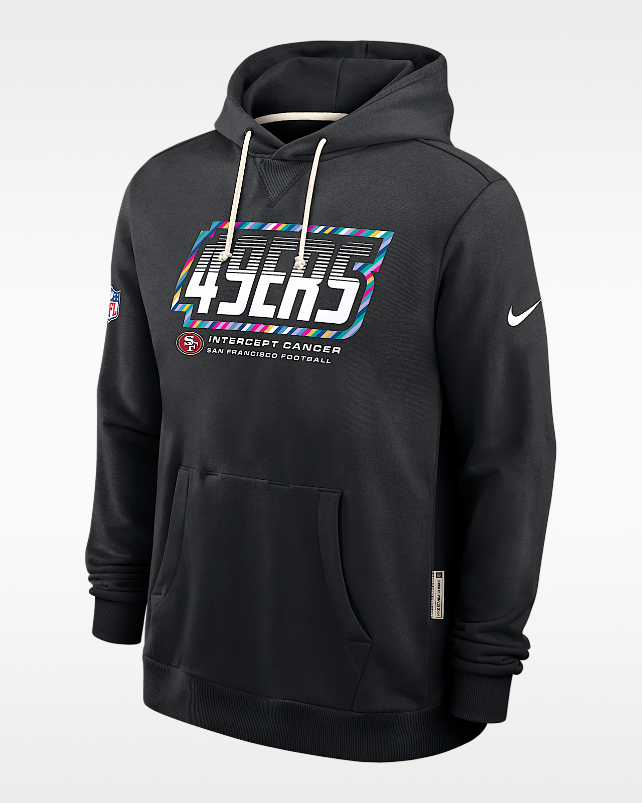 Мужское худи San Francisco 49ers Crucial Catch Sideline Standard Issue Nike Dri-FIT NFL Pullover Hoodie