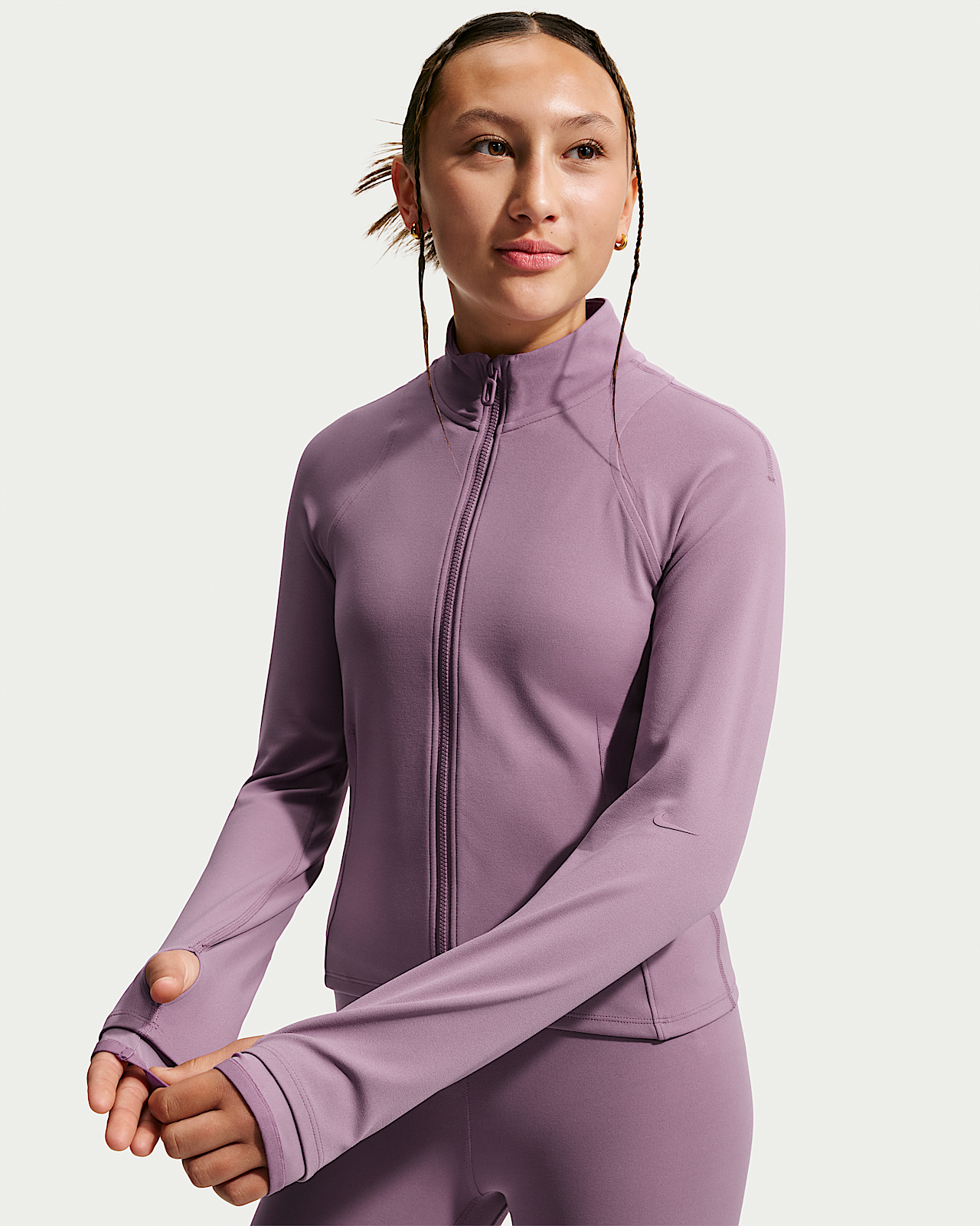 Детские  Nike Mavn Girls' Dri-FIT Fitted Full-Zip Long-Sleeve Top
