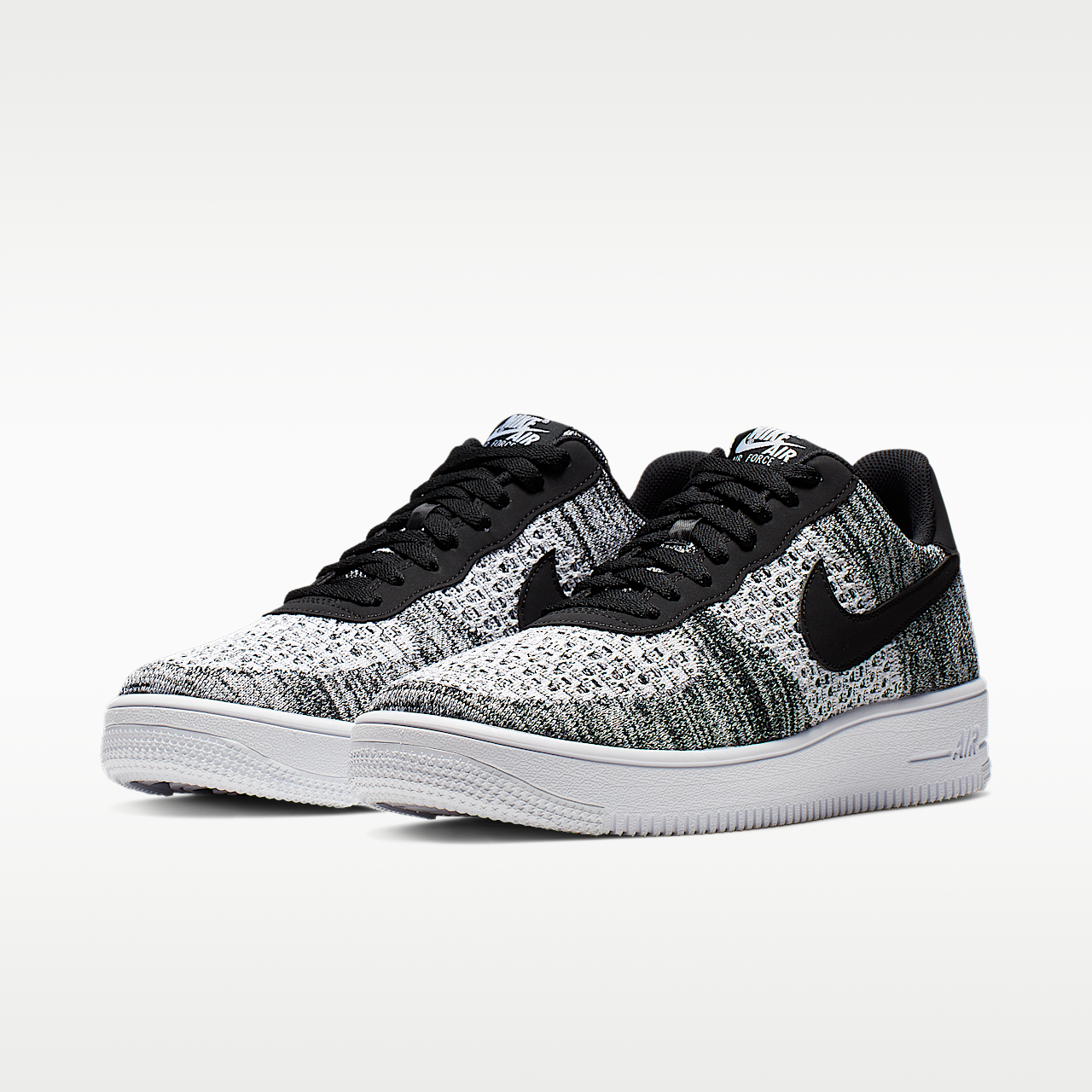 Nike Air Force 1 sneaker Zwart/Zwart/Wit/Pure Platinum