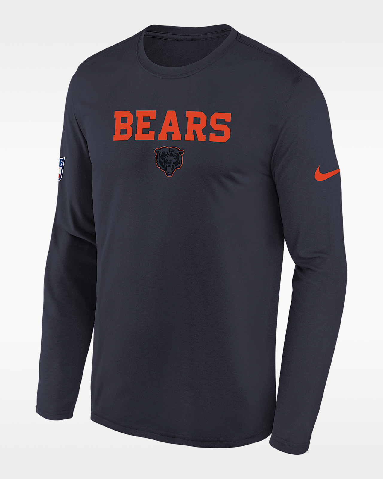 Детская футболка Chicago Bears Rivalries Collection Sideline Legend Big Kids' Nike Dri-FIT NFL Long-Sleeve