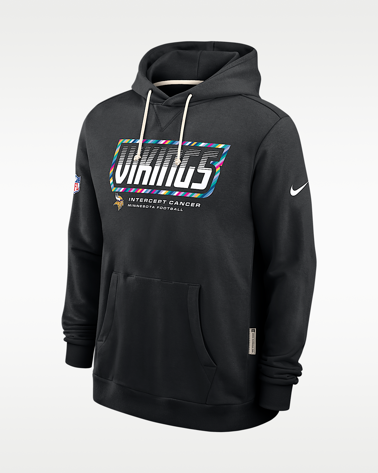 Мужское худи Minnesota Vikings Crucial Catch Sideline Standard Issue Nike Dri-FIT NFL Pullover Hoodie