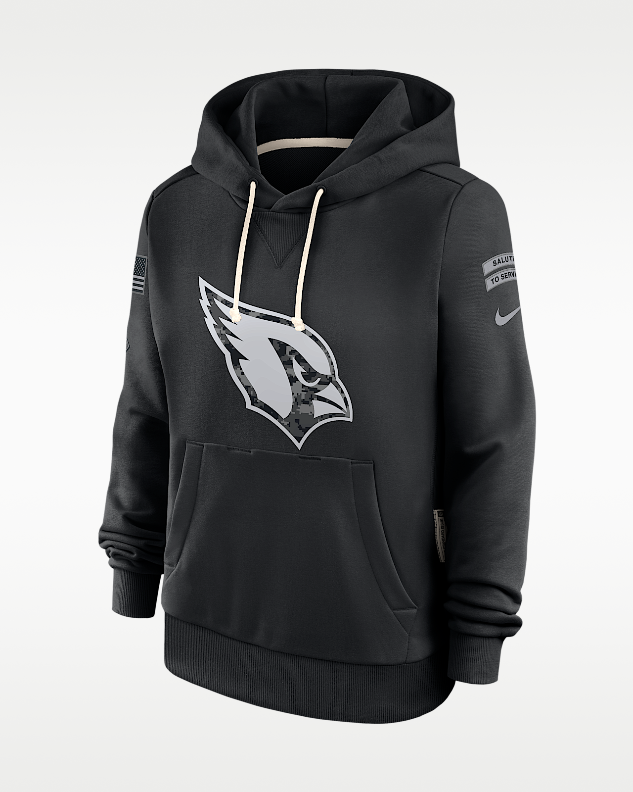 Женское худи Arizona Cardinals Salute to Service Sideline Nike Dri-FIT NFL Pullover Hoodie