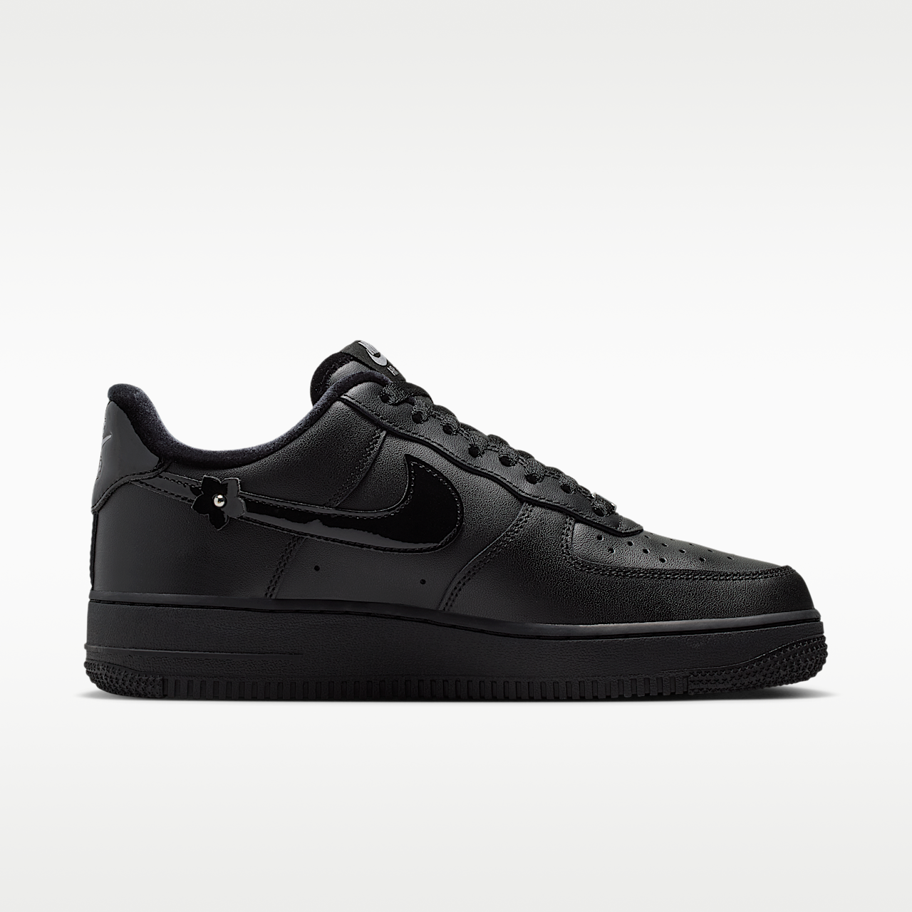 Nike Air Force 1 sneaker Zwart/Off Noir/Metallic Silver/Zwart