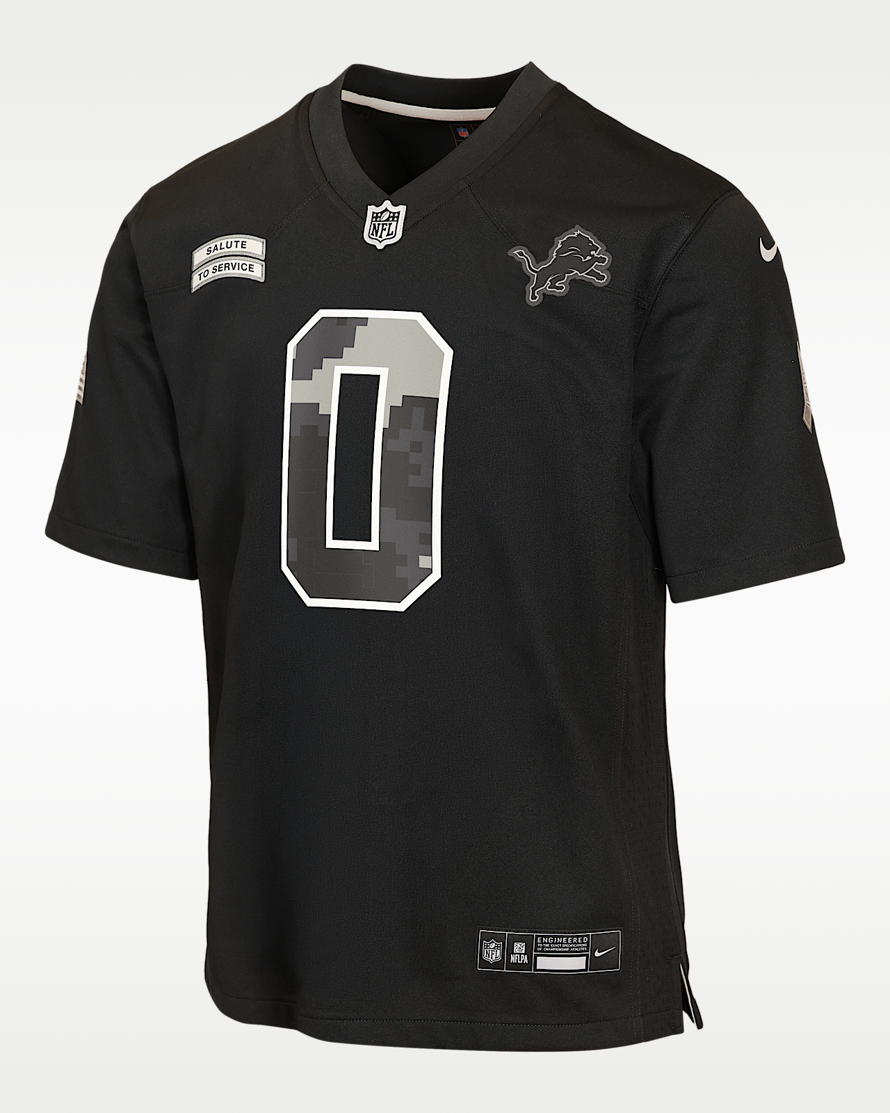 Детские джерси Jahmyr Gibbs Detroit Lions Salute to Service Big Kids' Nike NFL Game Jersey