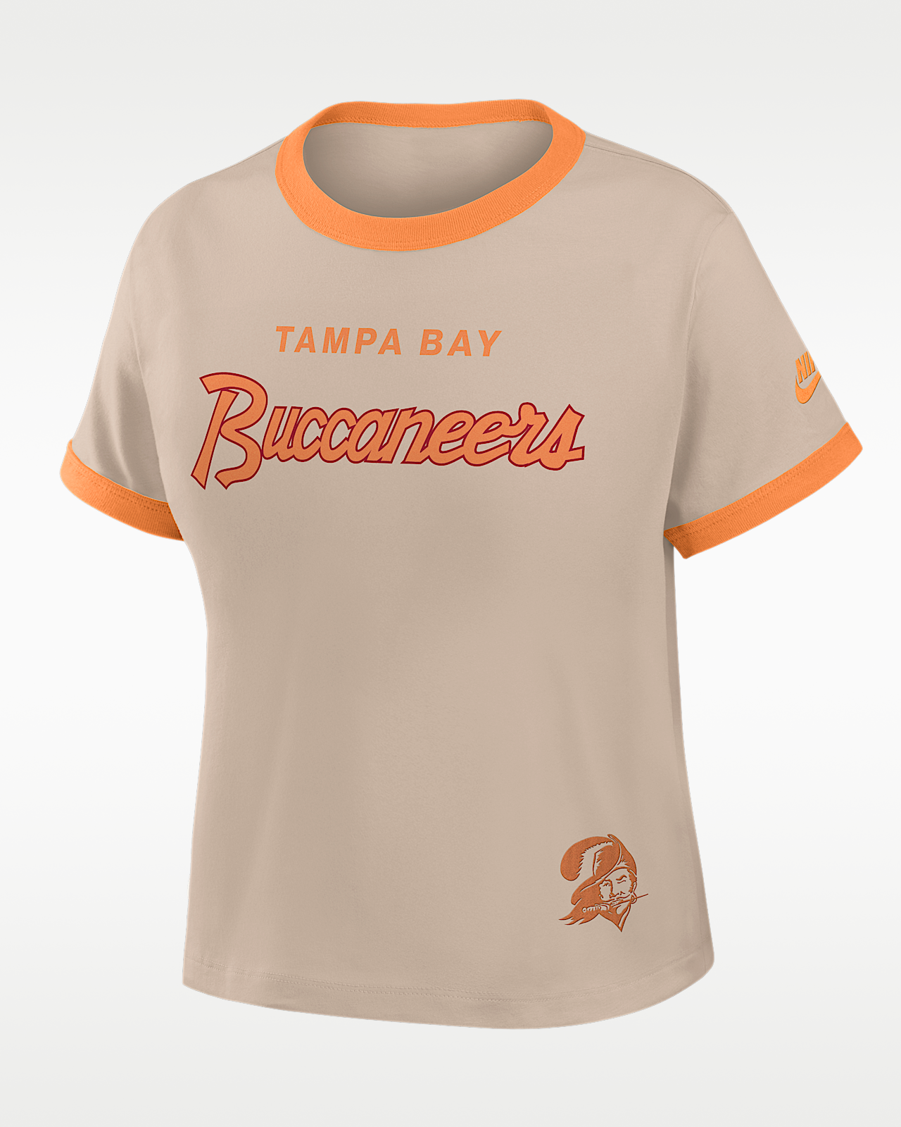 Женская футболка Tampa Bay Buccaneers Rewind Ringer Mod Nike NFL Cropped