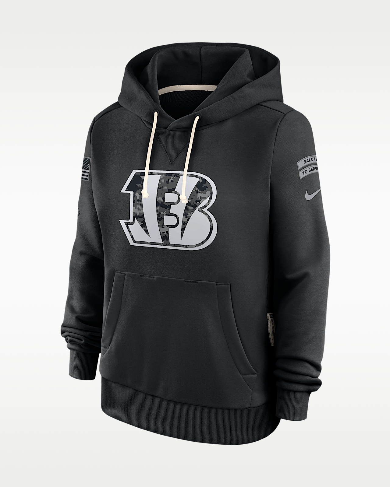 Женское худи Cincinnati Bengals Salute to Service Sideline Nike Dri-FIT NFL Pullover Hoodie