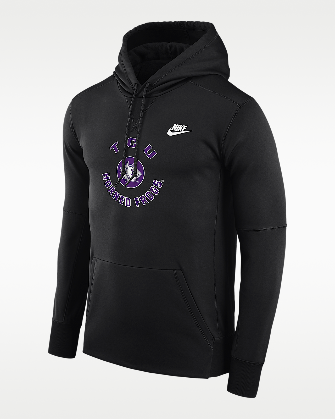 Мужское худи TCU Horned Frogs Nike Football Therma-FIT College Hoodie для футбола