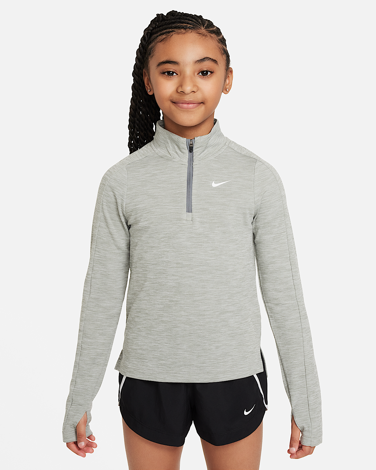 Детские  Nike Girls' Dri-FIT Long-Sleeve 1/4-Zip Top