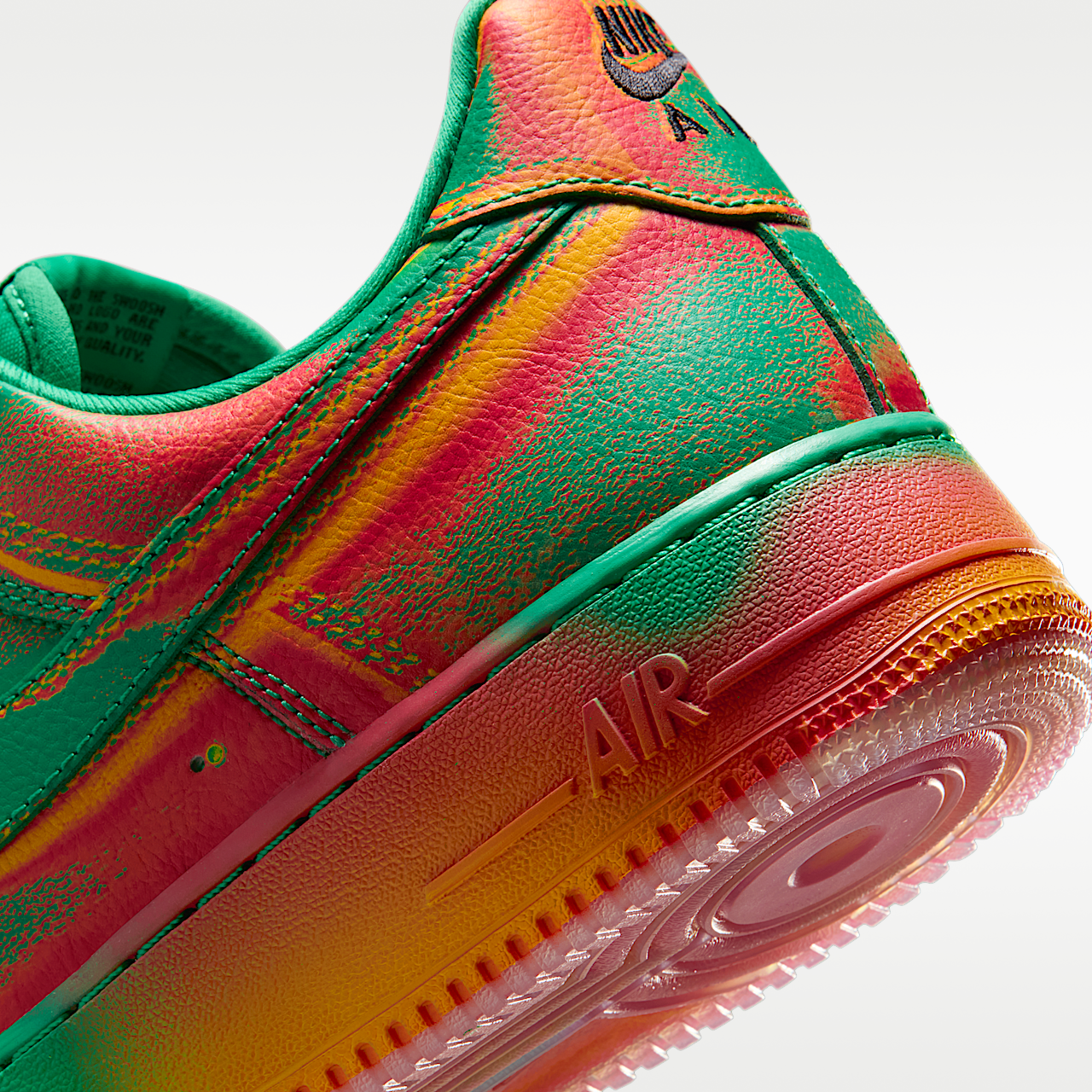 Nike Air Force 1 sneaker Stadium Green/Laser Orange/Bright Crimson