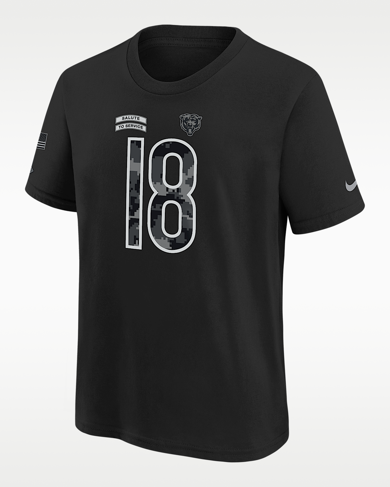 Детская футболка Caleb Williams Chicago Bears Salute to Service Big Kids' Nike NFL