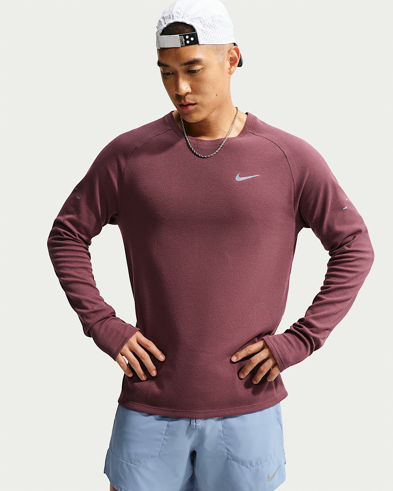 Мужские  Nike Stride Dri-FIT Waffle Crew для бега