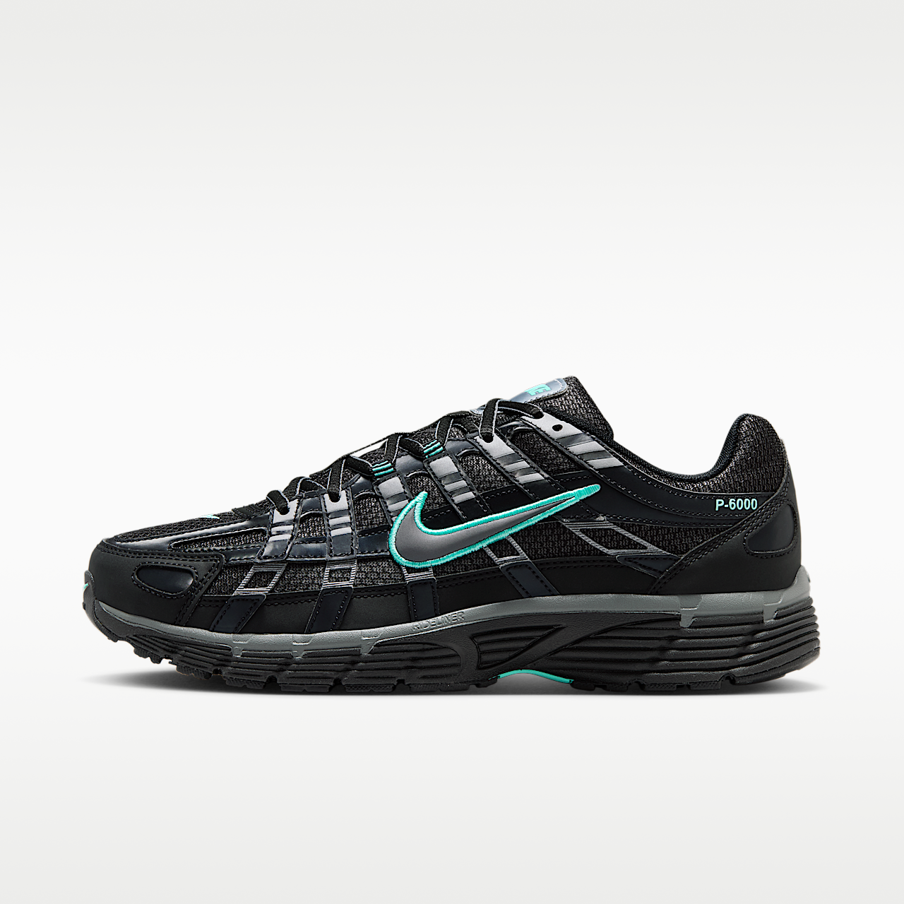 Nike P-6000 sneaker Zwart/Hyper Turquoise/Cool Grey/Metallic Cool Grey
