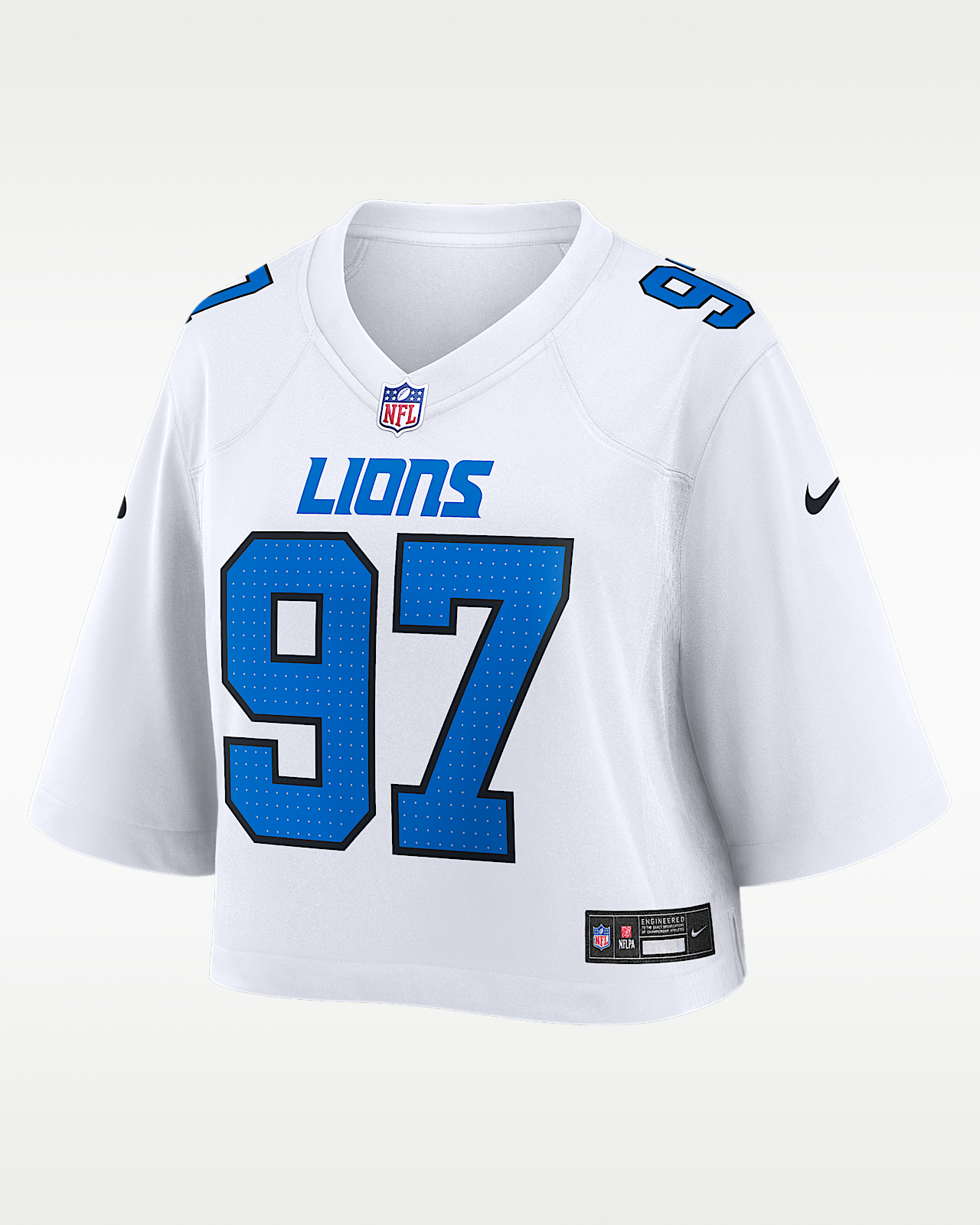 Женские джерси Aidan Hutchinson Detroit Lions Nike NFL Cropped Tundra Game Jersey