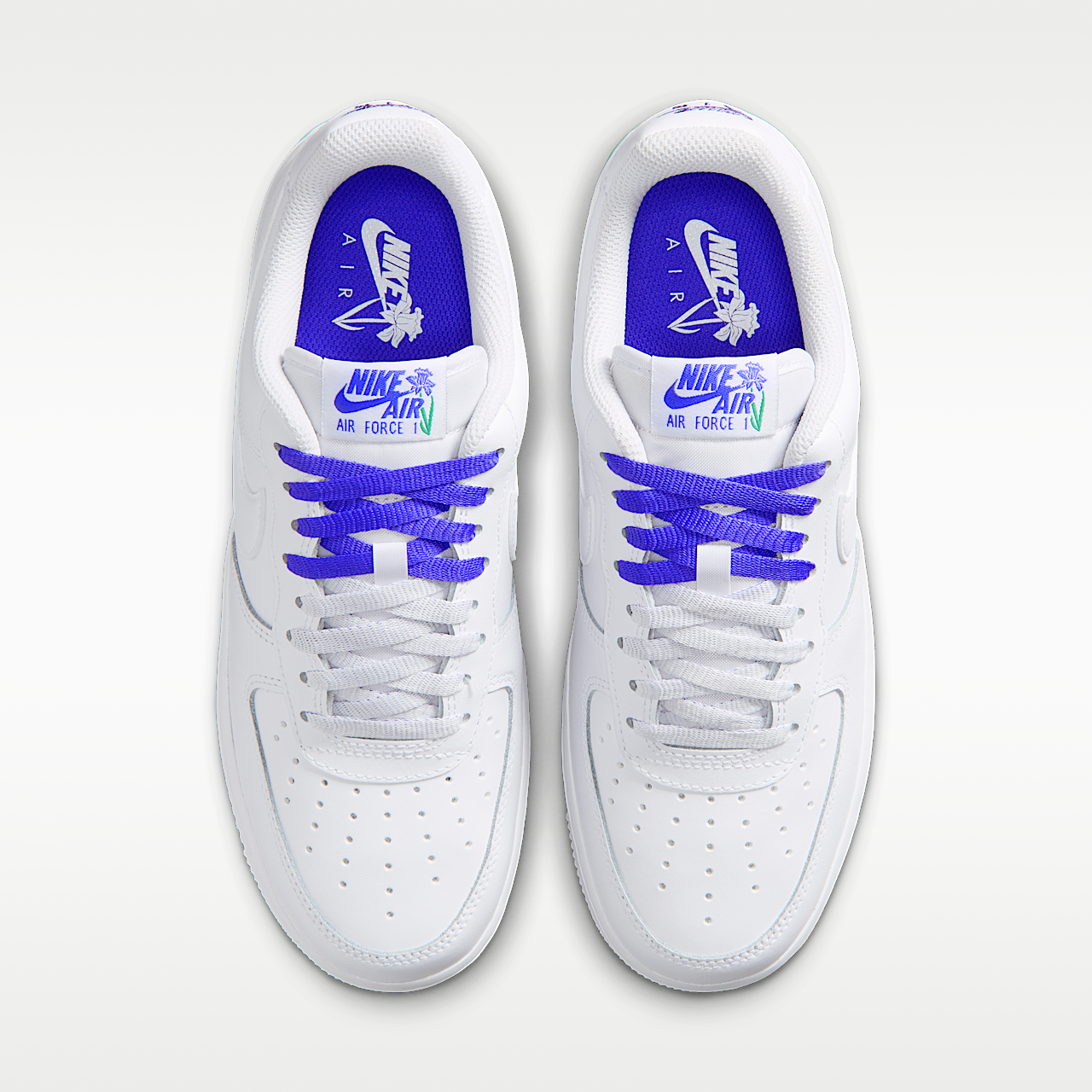 Nike Air Force 1 sneaker Wit/Persian Violet/Stadium Green/Wit