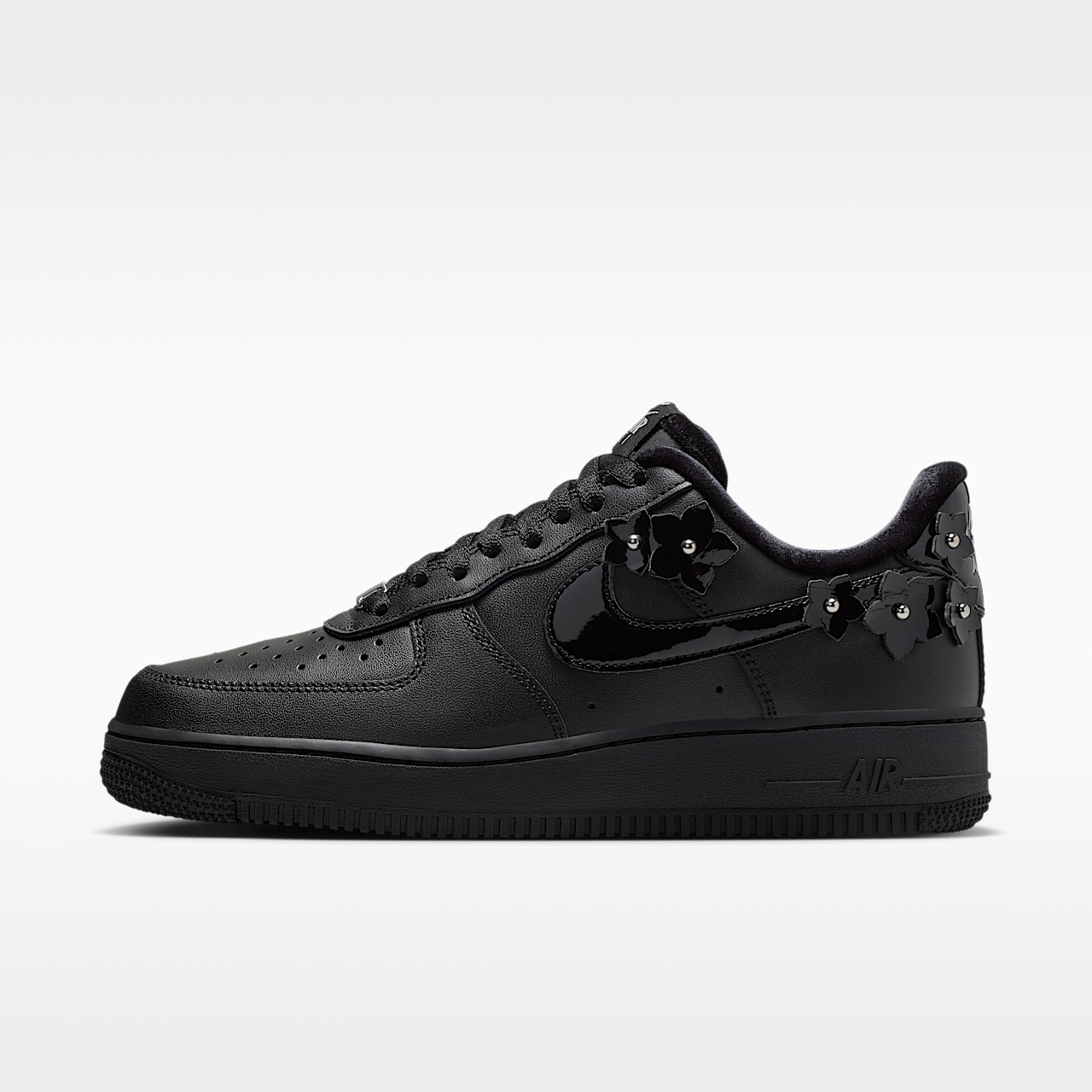 Nike Air Force 1 sneaker Zwart/Off Noir/Metallic Silver/Zwart