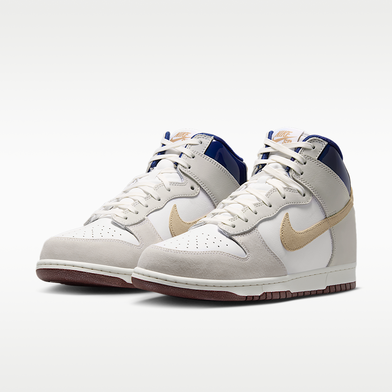 Nike Dunk High sneaker Wit/Sand Dune/Blue Void/Ivory