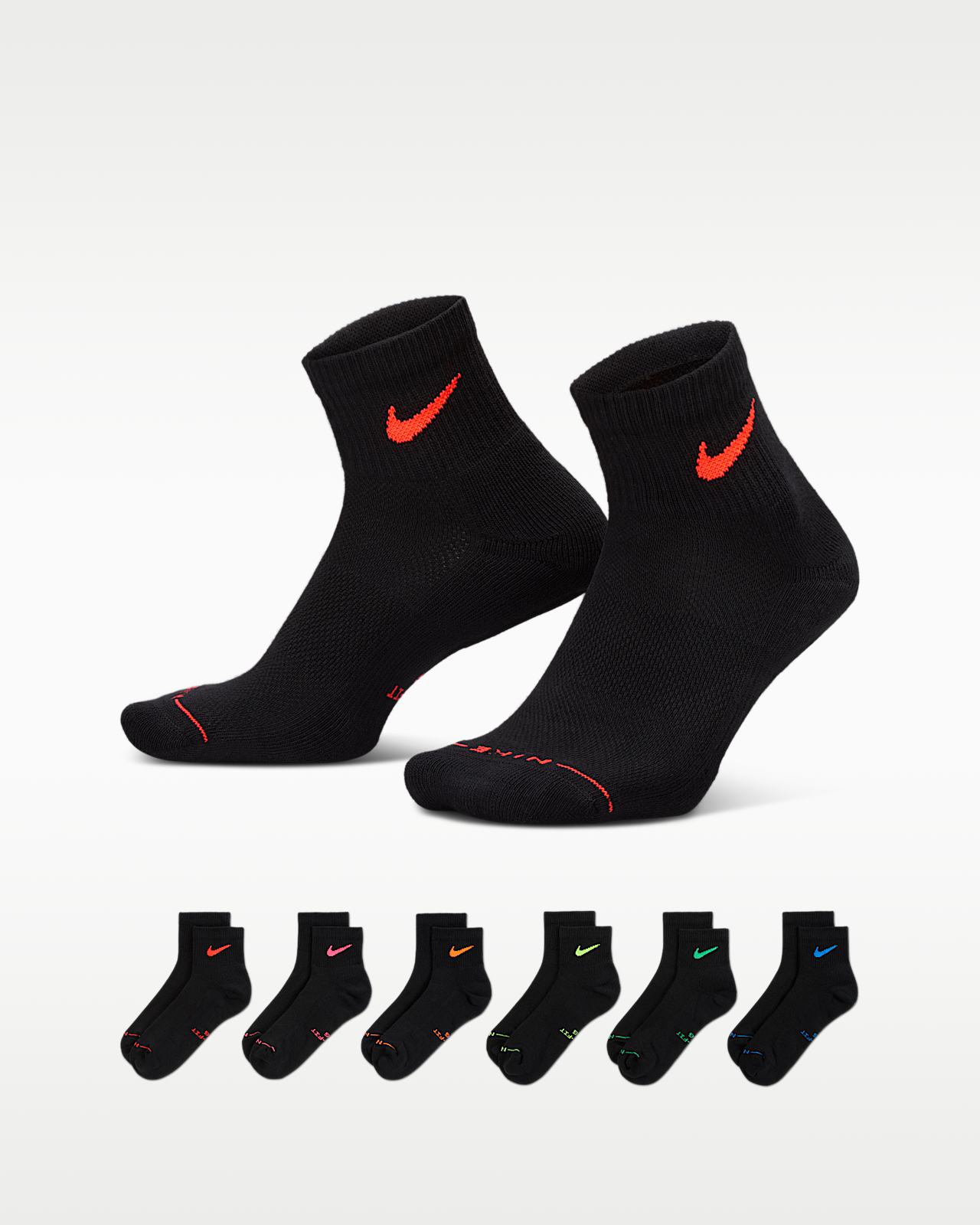 Unisex носки Nike Everyday Elevated Ankle Socks (6 Pairs)
