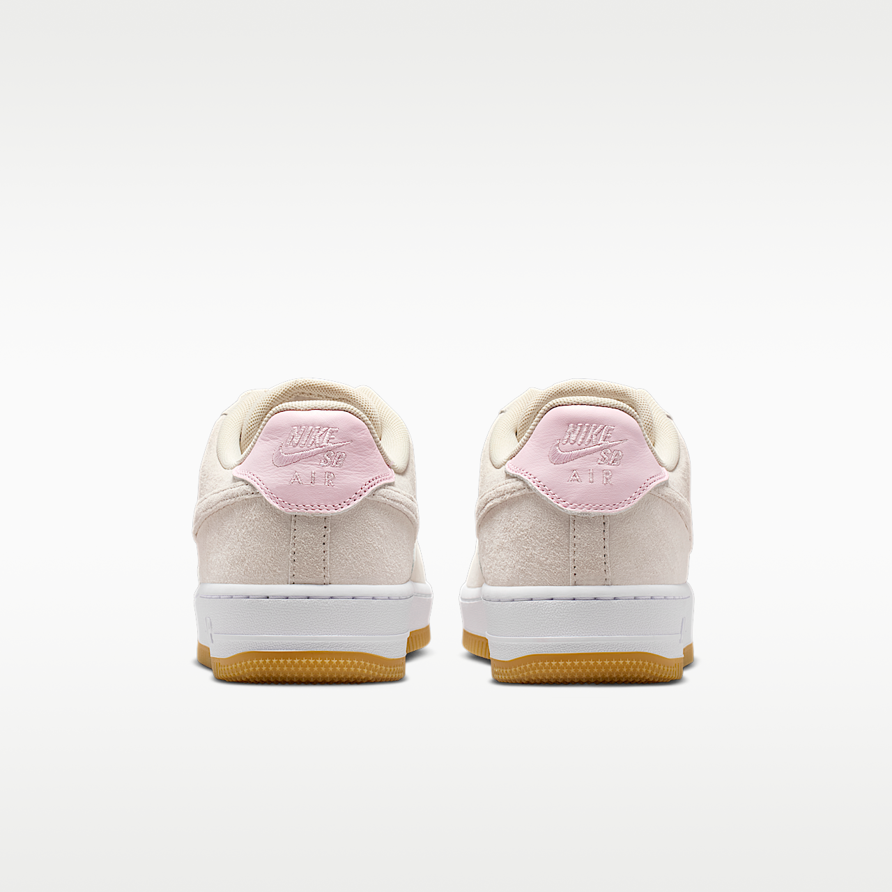 Nike Air Force 1 sneaker Light Orewood Brown/Wit/Pink Foam/Light Orewood Brown
