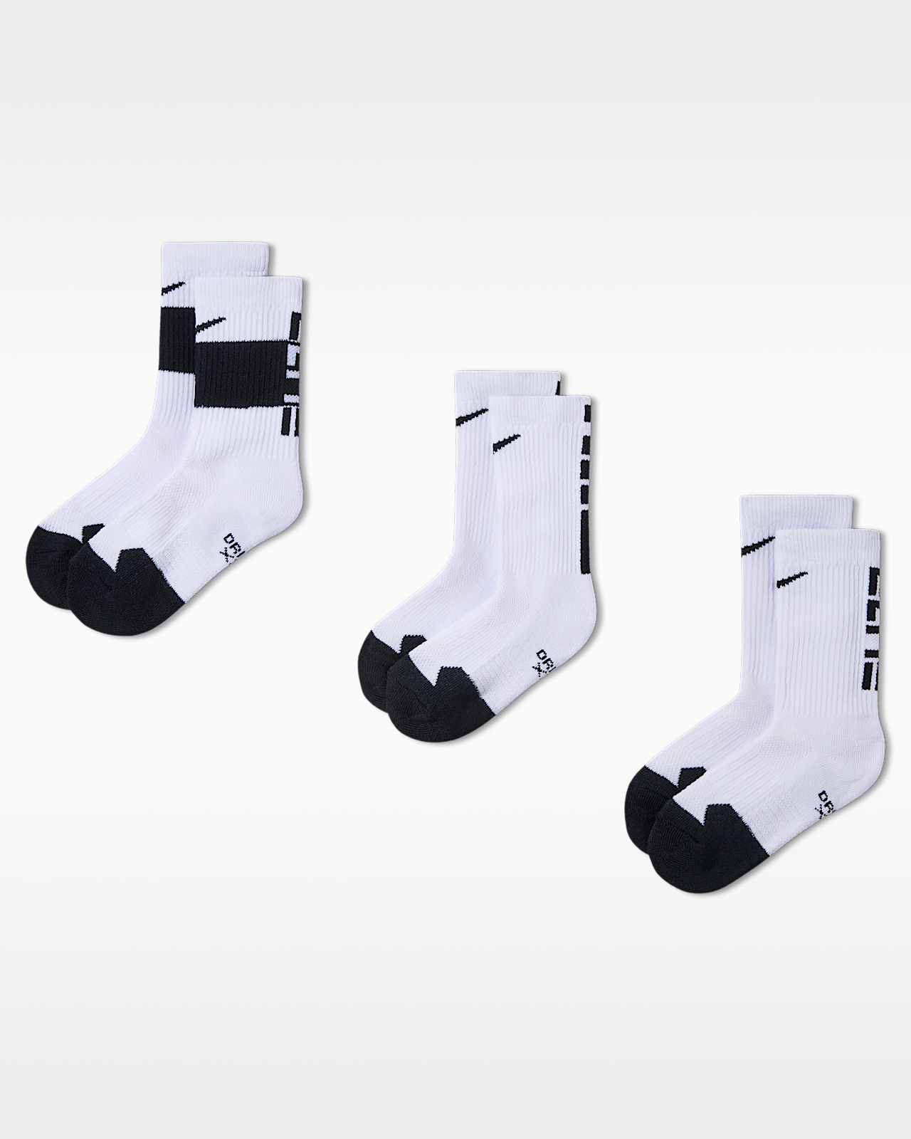 Unisex носки Nike Dri-FIT Elite Little Kids' Crew Socks (3 Pairs)