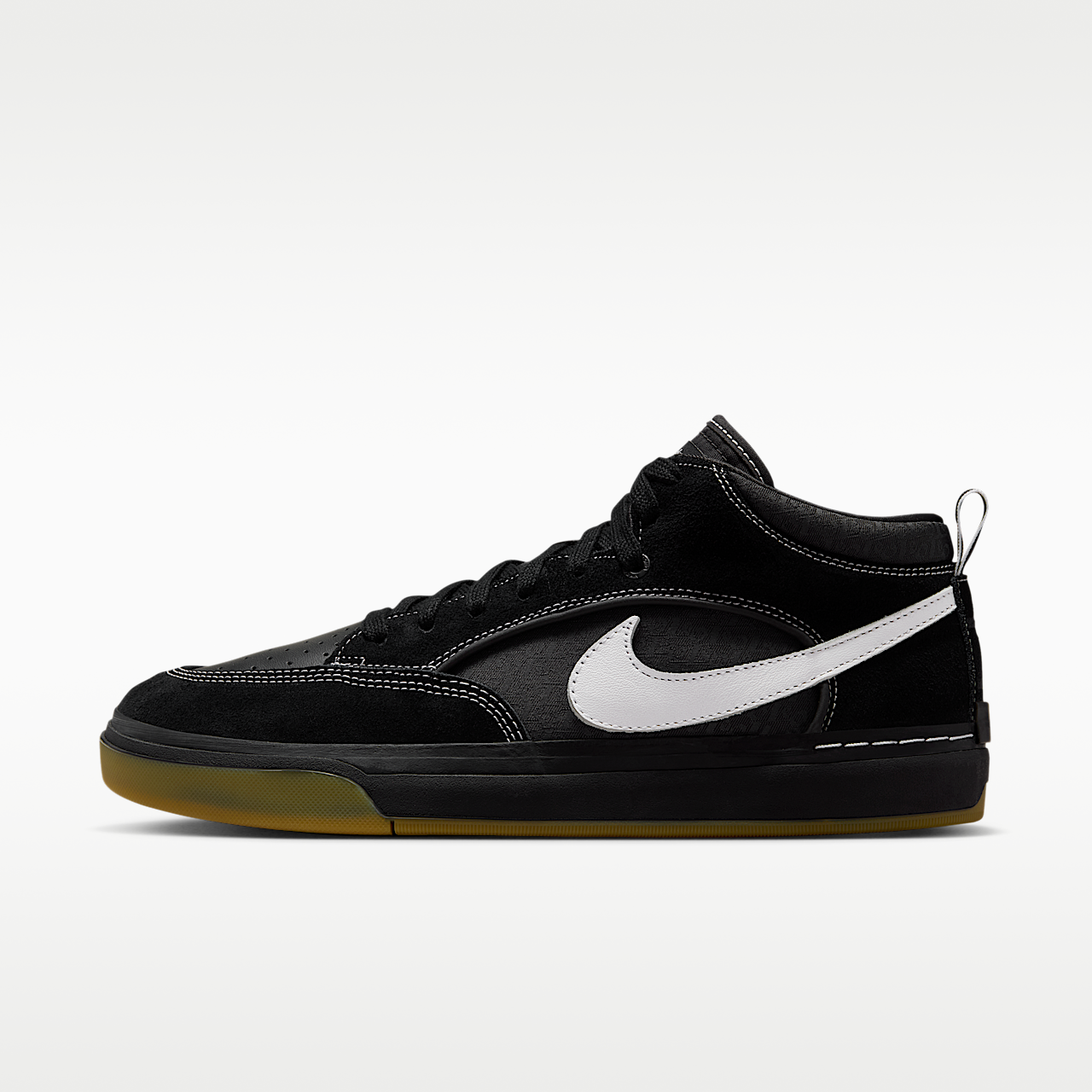 Nike SB React Leo (Black/Black/Gum Light Brown/White)