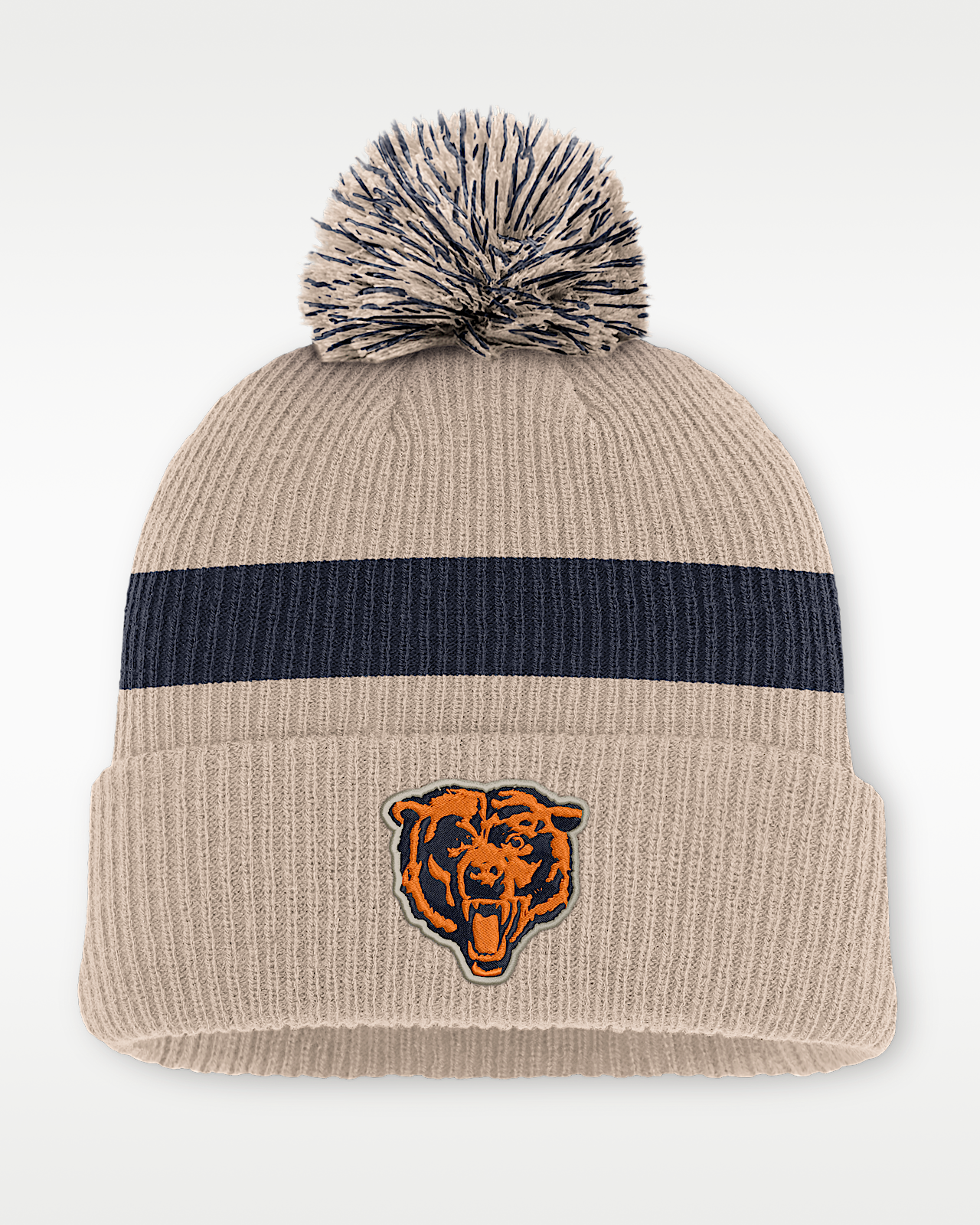 Мужские  Chicago Bears Rewind Peak Nike NFL Cuffed Pom Beanie