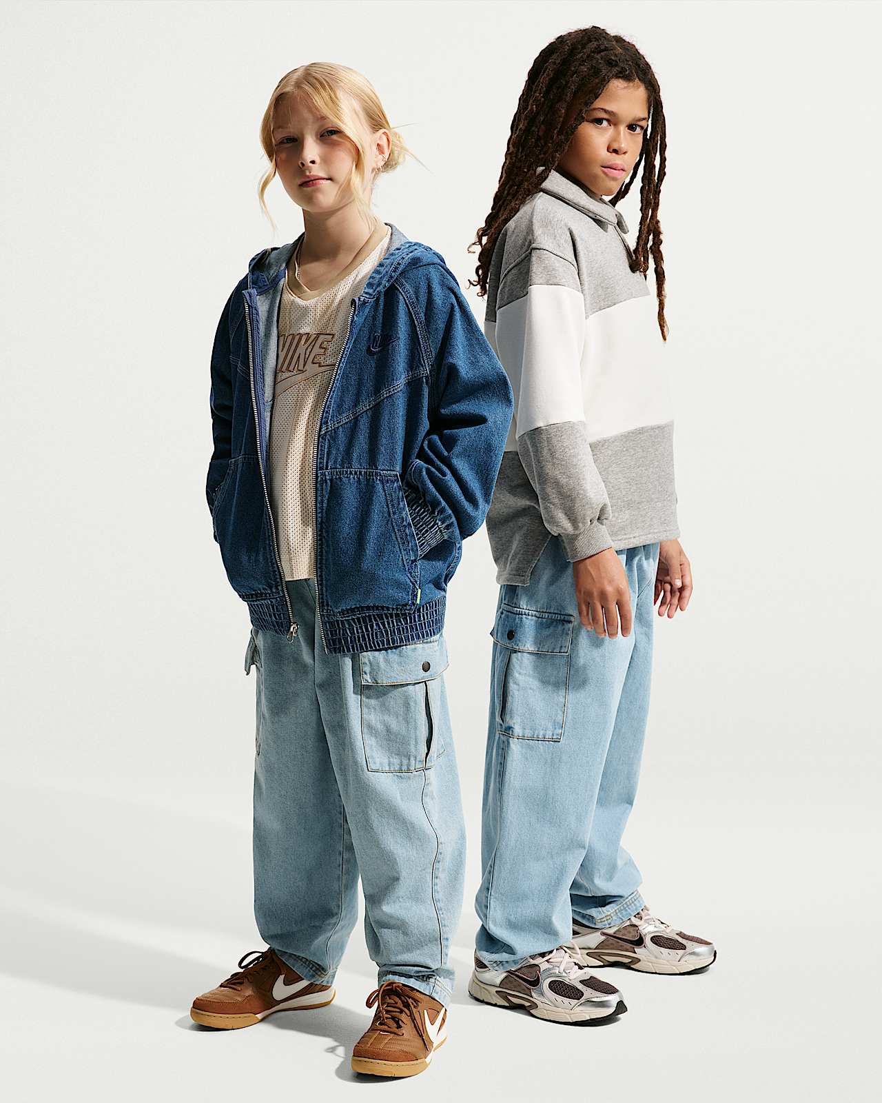 Детские  Nike Sportswear Collection Big Kids' Denim Cargo Pants