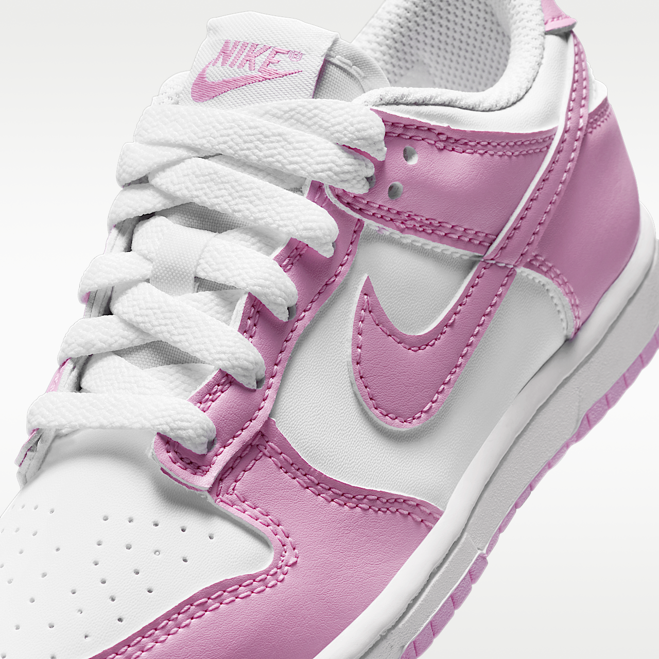 Nike Dunk Low sneaker Wit/Wit/Wit/Pink Rise
