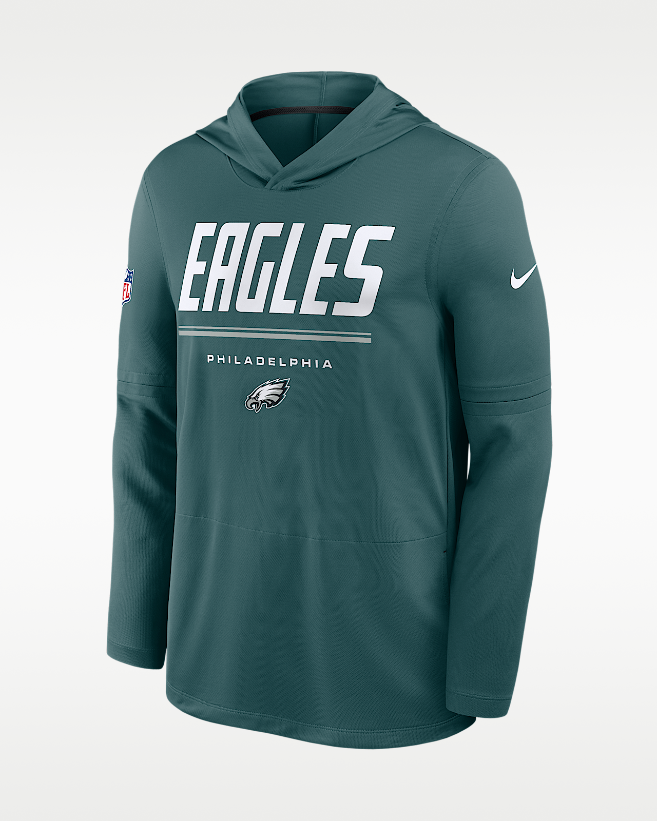 Мужские  Philadelphia Eagles Sideline Nike Dri-FIT NFL Long-Sleeve Hooded Top