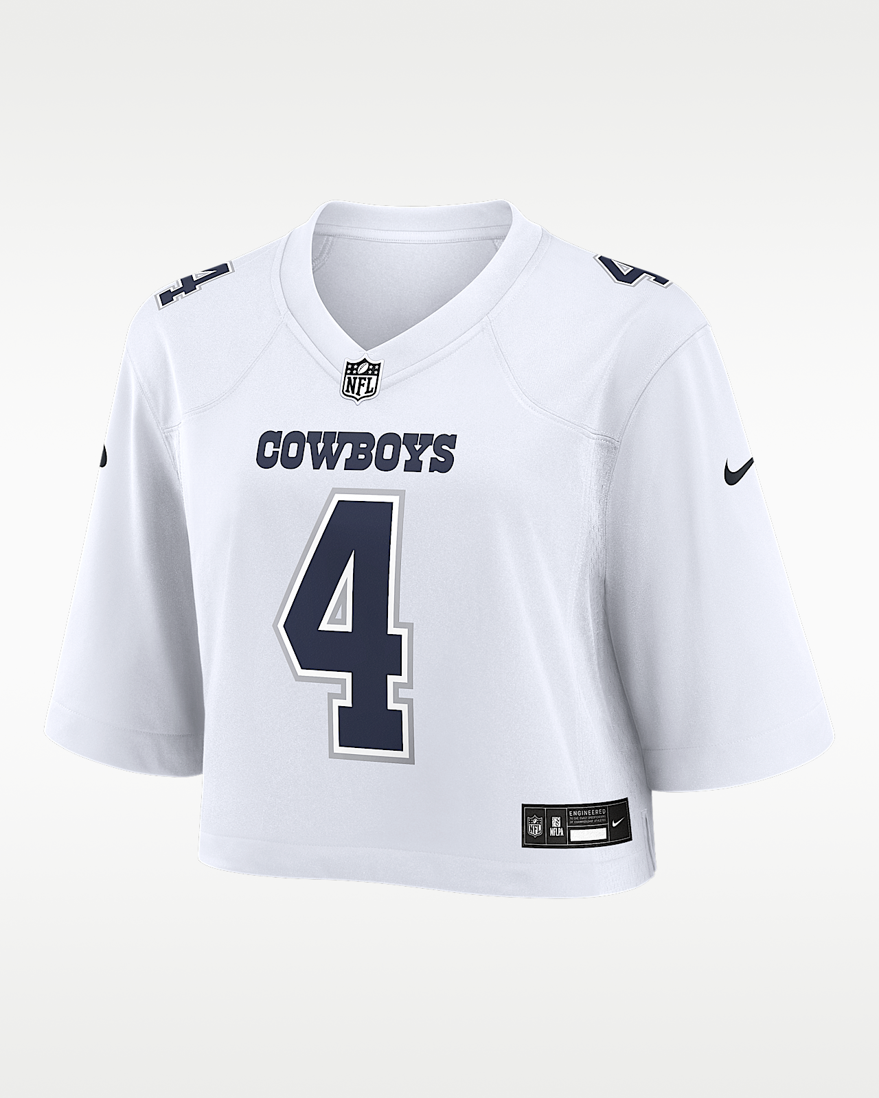Женские джерси Dak Prescott Dallas Cowboys Nike NFL Cropped Tundra Game Jersey