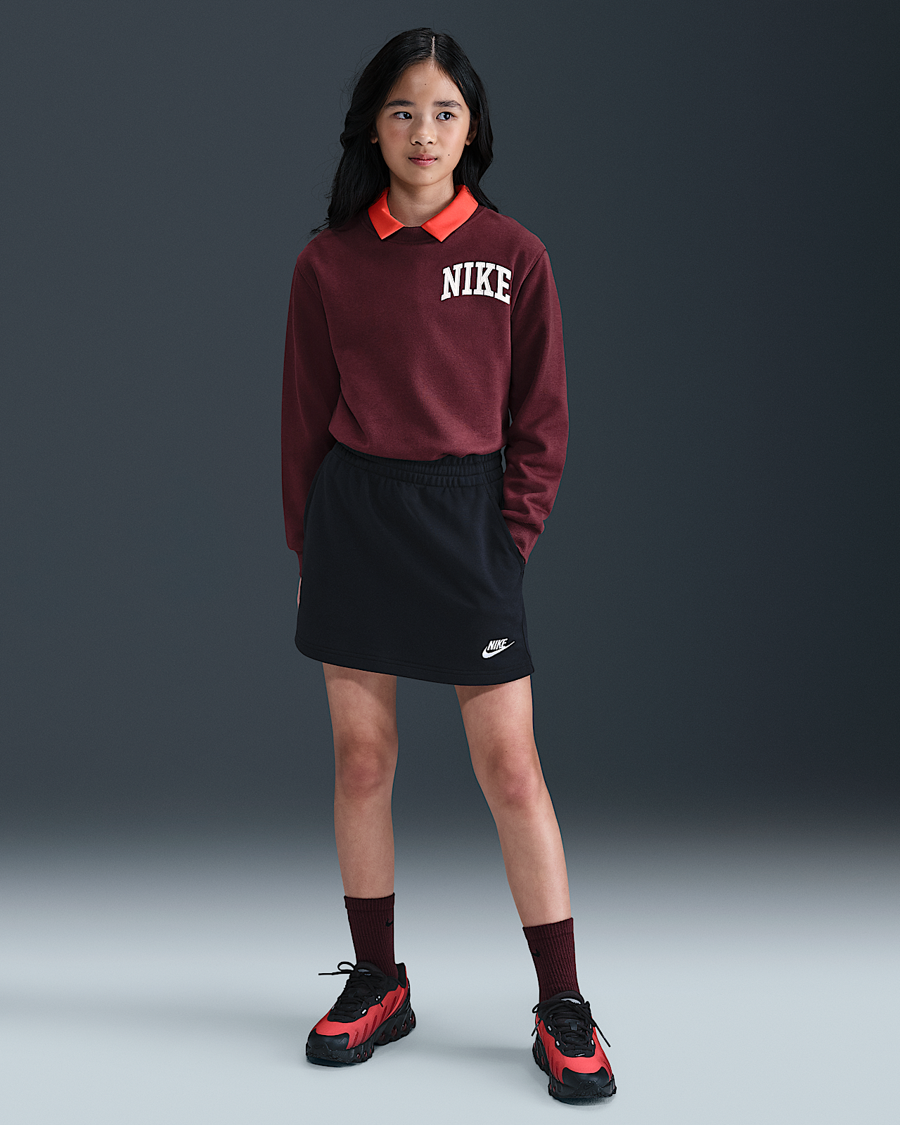 Детская юбка Nike Sportswear Club Big Kids' (Girls') French Terry Skirt