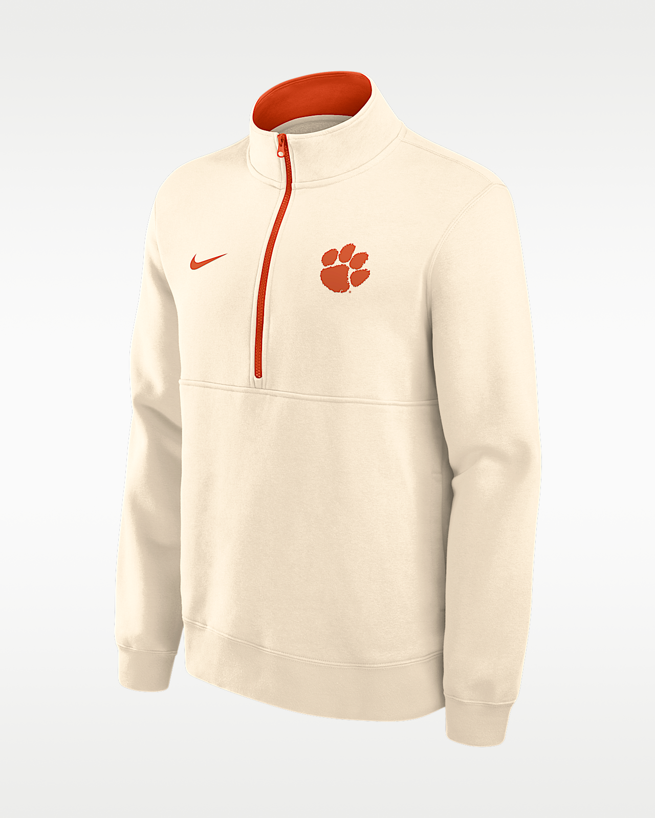 Мужские  Clemson Primetime Primary Logo Nike College 1/2-Zip Crew