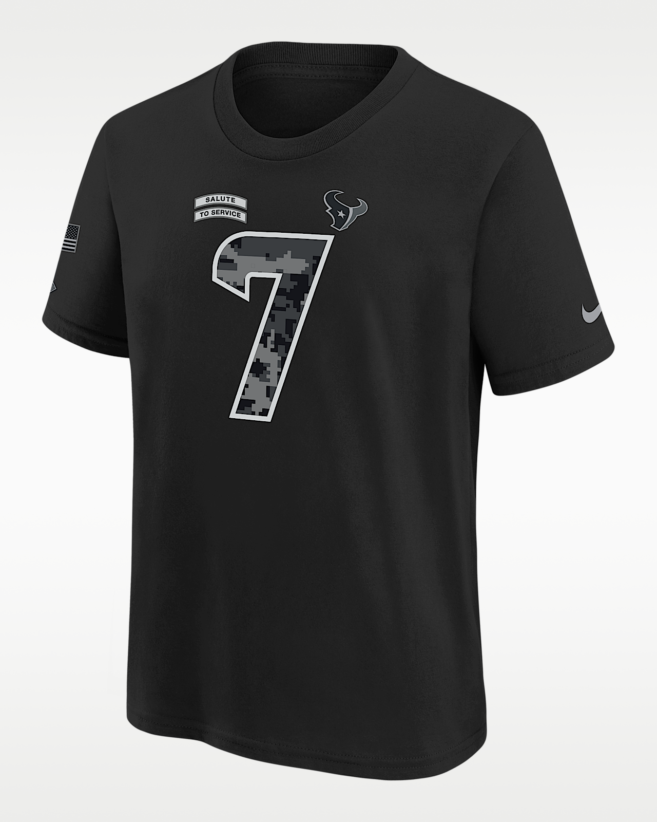 Детская футболка C.J. Stroud Houston Texans Salute to Service Big Kids' Nike NFL