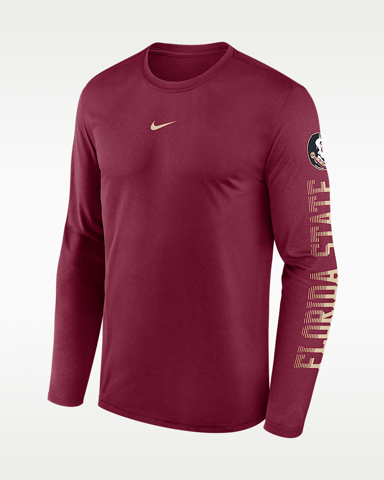 Мужская футболка Florida State Primetime Stack Legend Nike Dri-FIT College Long-Sleeve