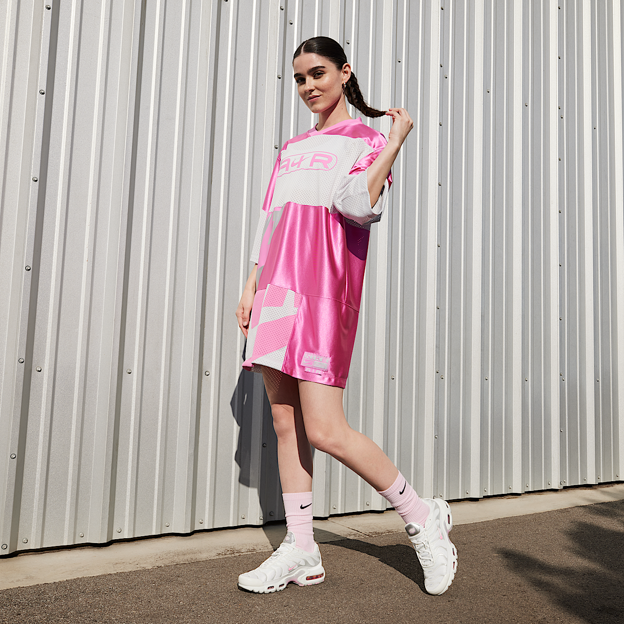 Nike Air Max Plus sneaker Summit White/Grey Fog/Metallic Silver/Pink Rise