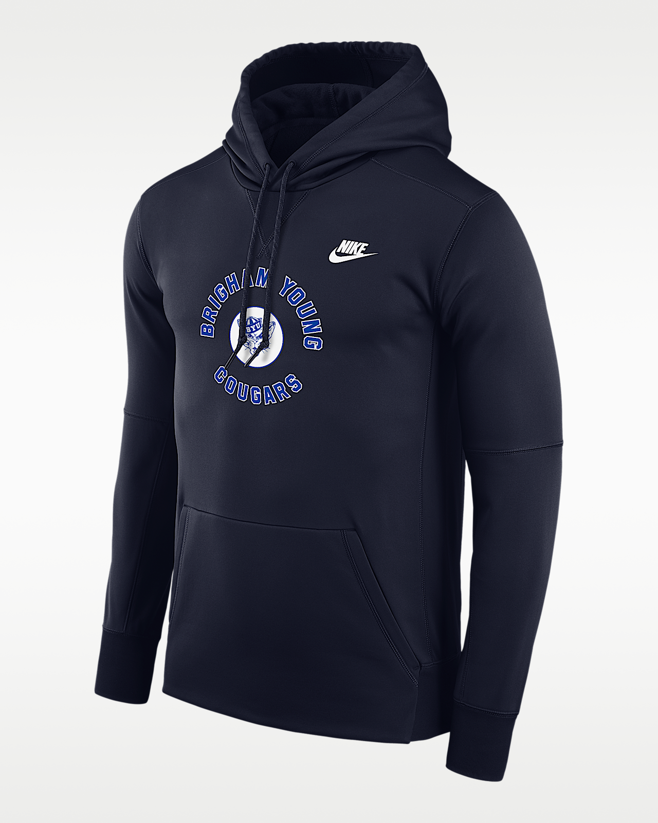 Мужское худи BYU Cougars Nike Football Therma-FIT College Hoodie для футбола