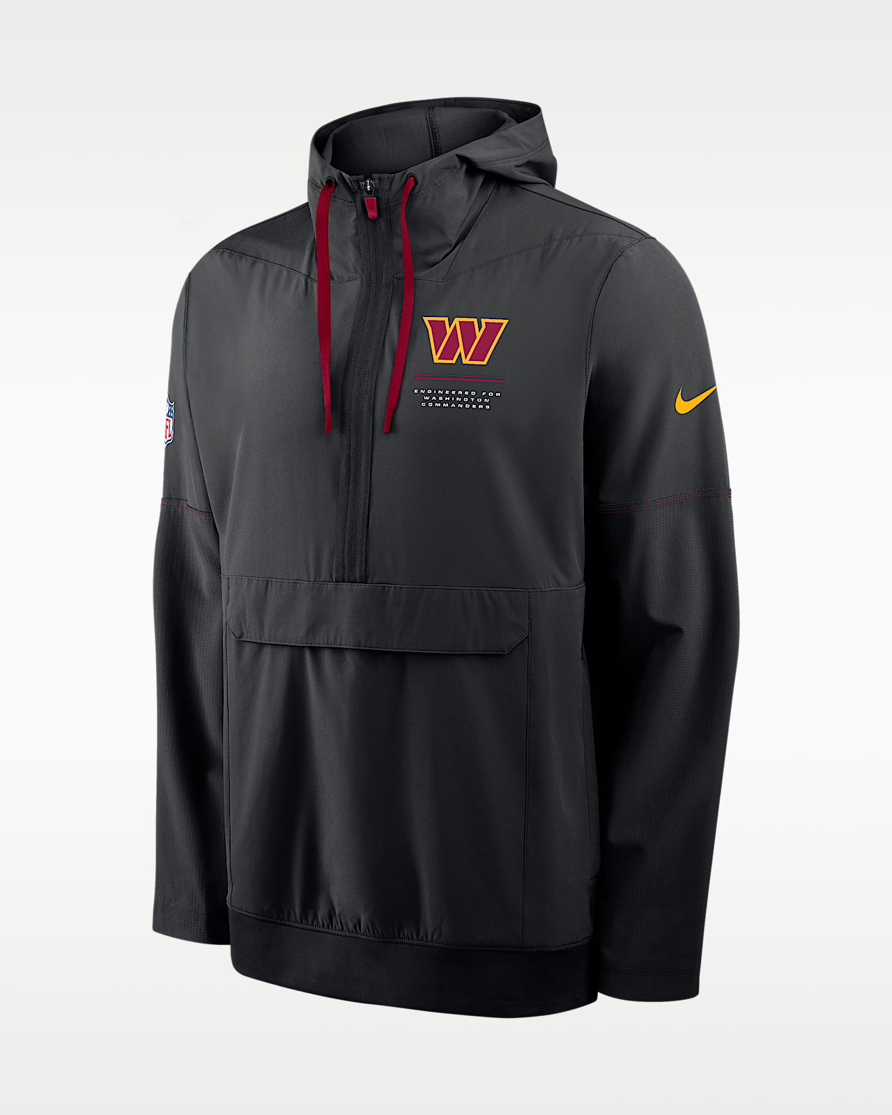 Мужская куртка Washington Commanders Sideline Anorak Nike NFL 1/2-Zip Hooded
